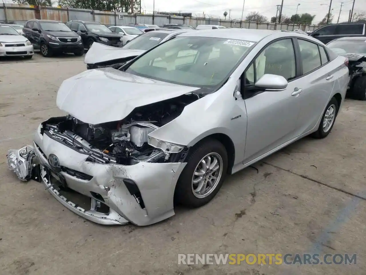 2 Photograph of a damaged car JTDKAMFU9N3160648 TOYOTA PRIUS NIGH 2022