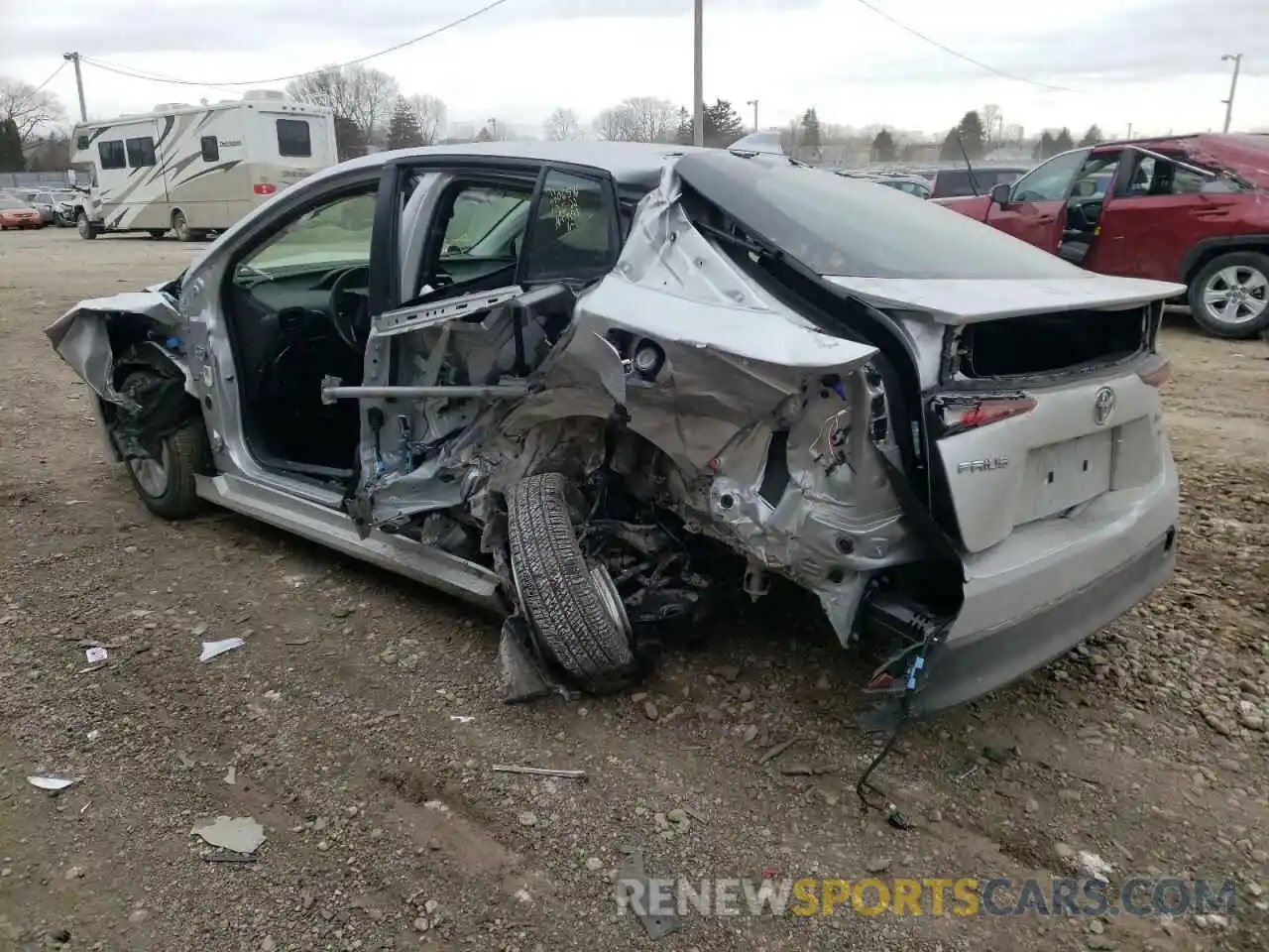 3 Photograph of a damaged car JTDKAMFU9N3160889 TOYOTA PRIUS NIGH 2022