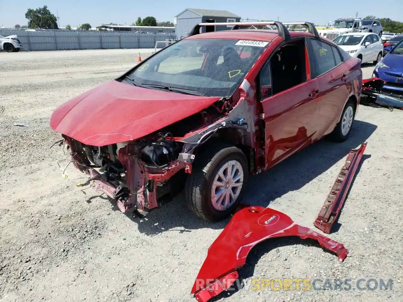 2 Photograph of a damaged car JTDKAMFU9N3165445 TOYOTA PRIUS NIGH 2022