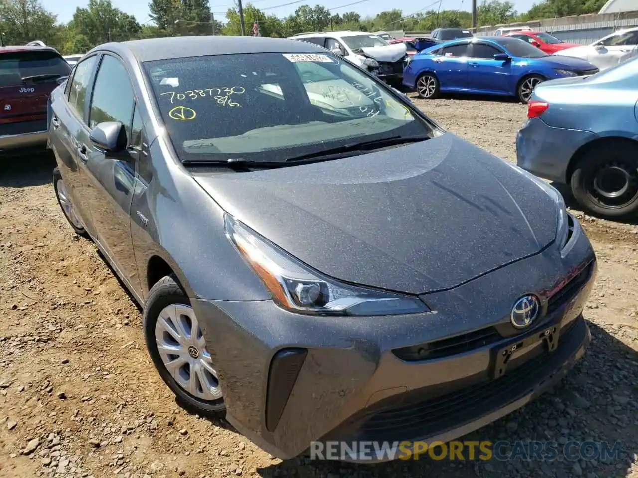 1 Photograph of a damaged car JTDKAMFU9N3176753 TOYOTA PRIUS NIGH 2022