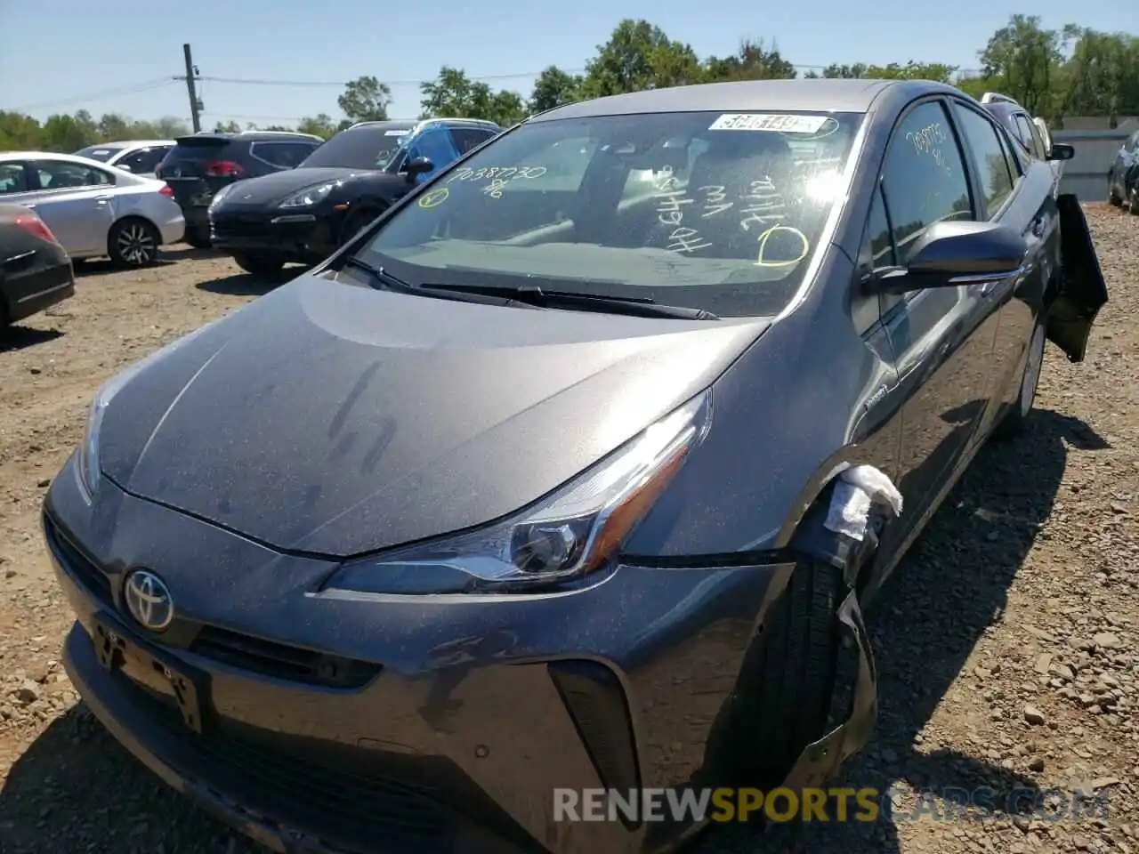 2 Photograph of a damaged car JTDKAMFU9N3176753 TOYOTA PRIUS NIGH 2022