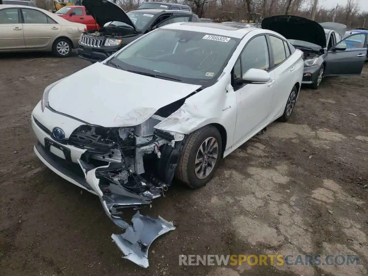 2 Photograph of a damaged car JTDKAMFUXN3156043 TOYOTA PRIUS NIGH 2022