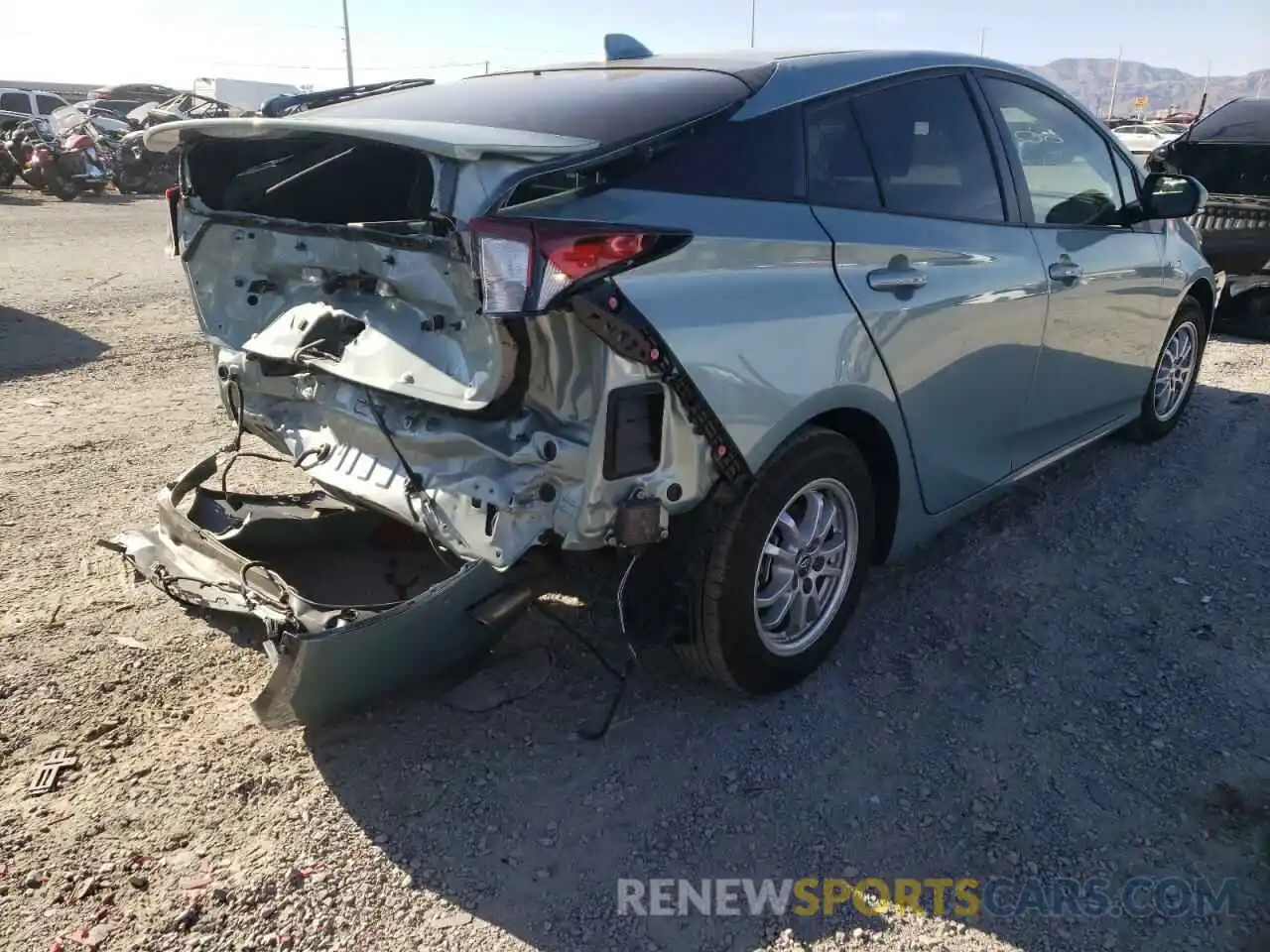 4 Photograph of a damaged car JTDKAMFUXN3156060 TOYOTA PRIUS NIGH 2022