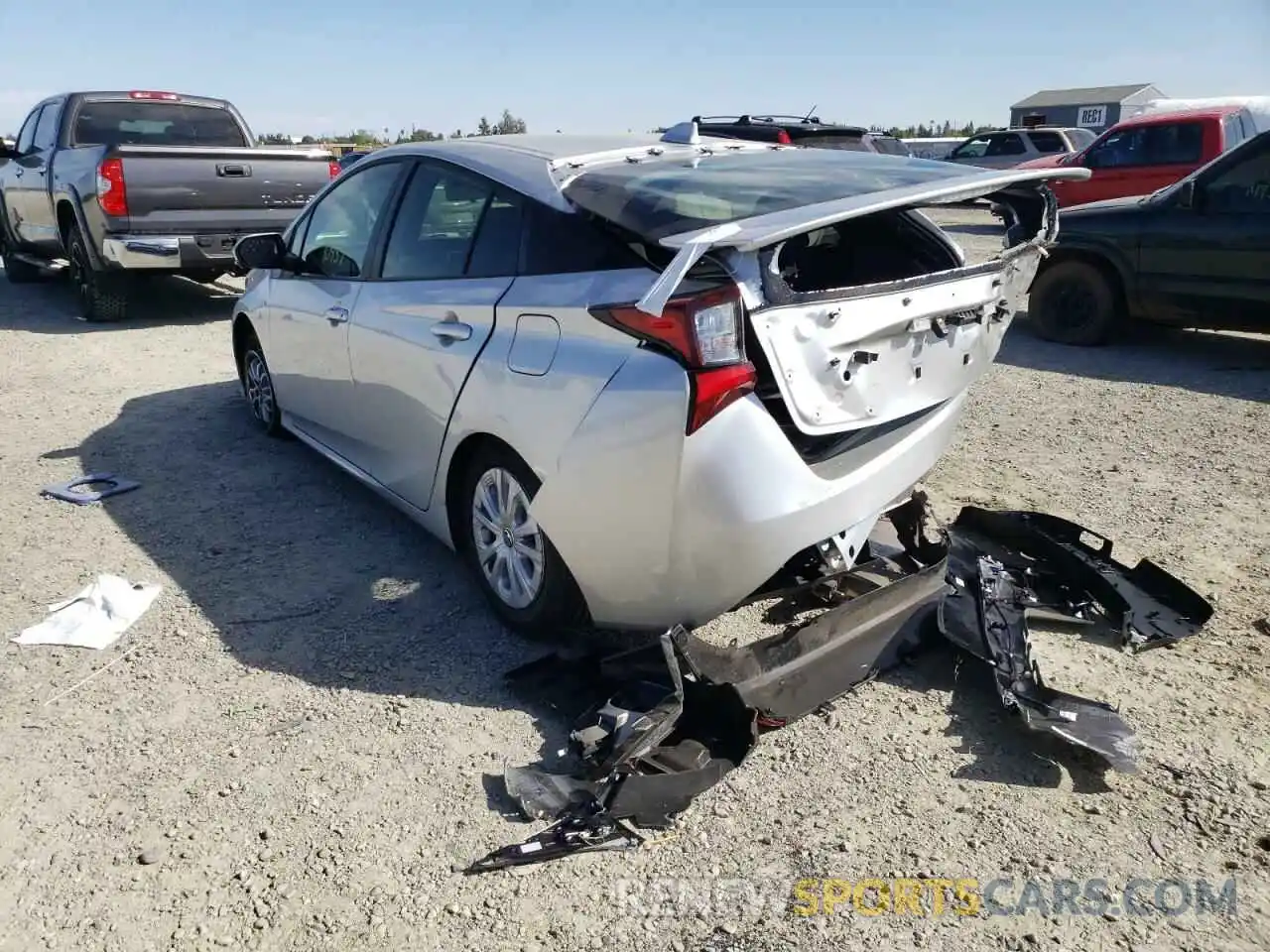 3 Photograph of a damaged car JTDKAMFUXN3160500 TOYOTA PRIUS NIGH 2022