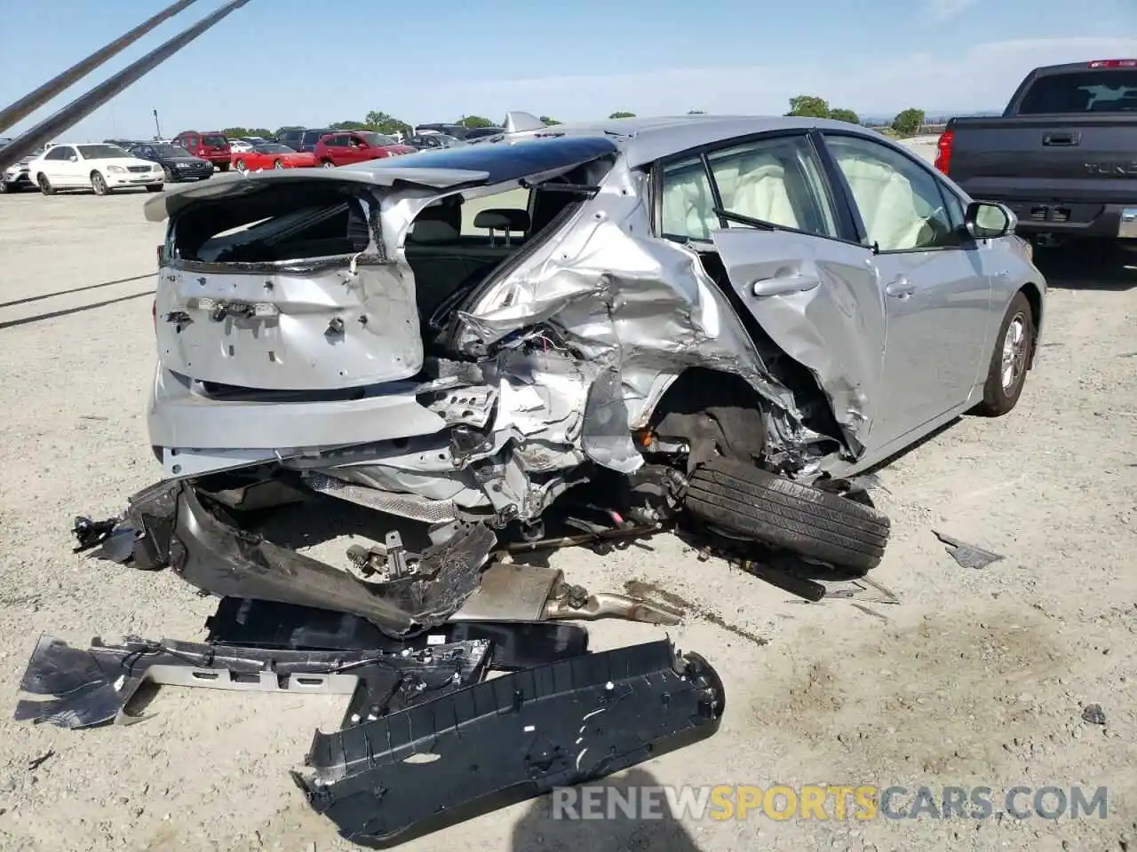 4 Photograph of a damaged car JTDKAMFUXN3160500 TOYOTA PRIUS NIGH 2022