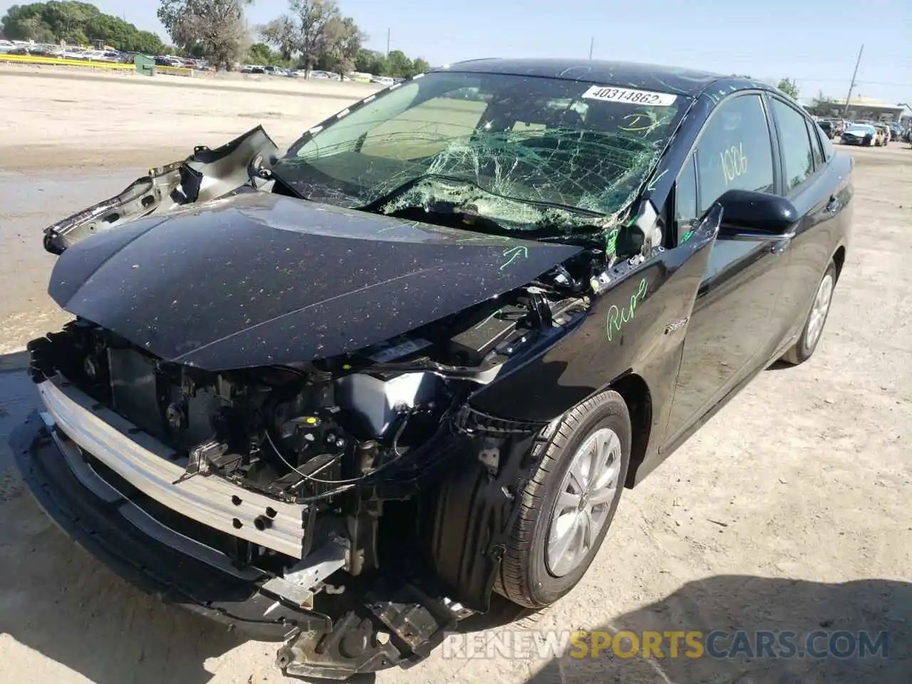 2 Photograph of a damaged car JTDKAMFUXN3164868 TOYOTA PRIUS NIGH 2022