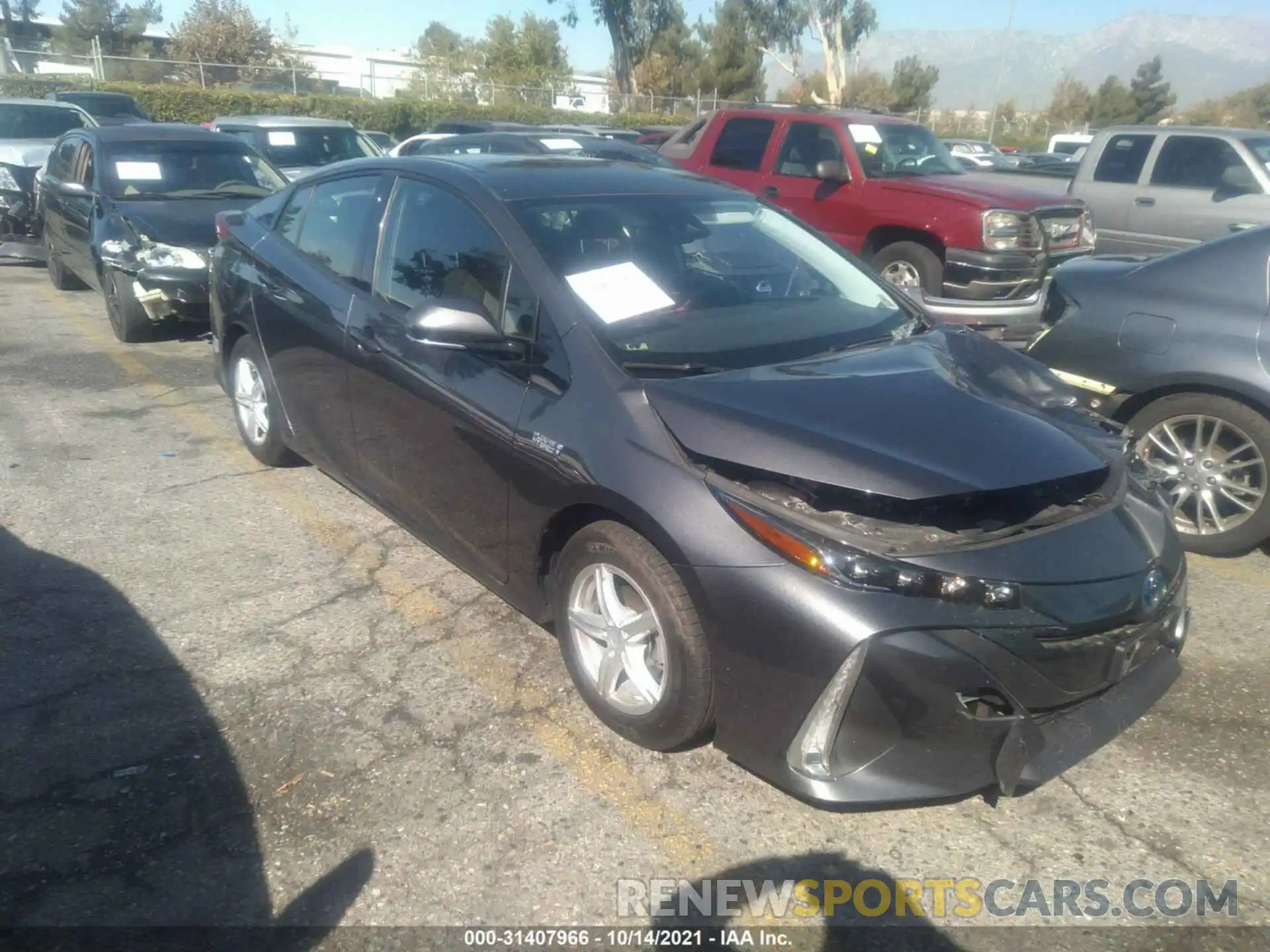 1 Photograph of a damaged car JTDKARFP0K3106240 TOYOTA PRIUS PRIME 2019