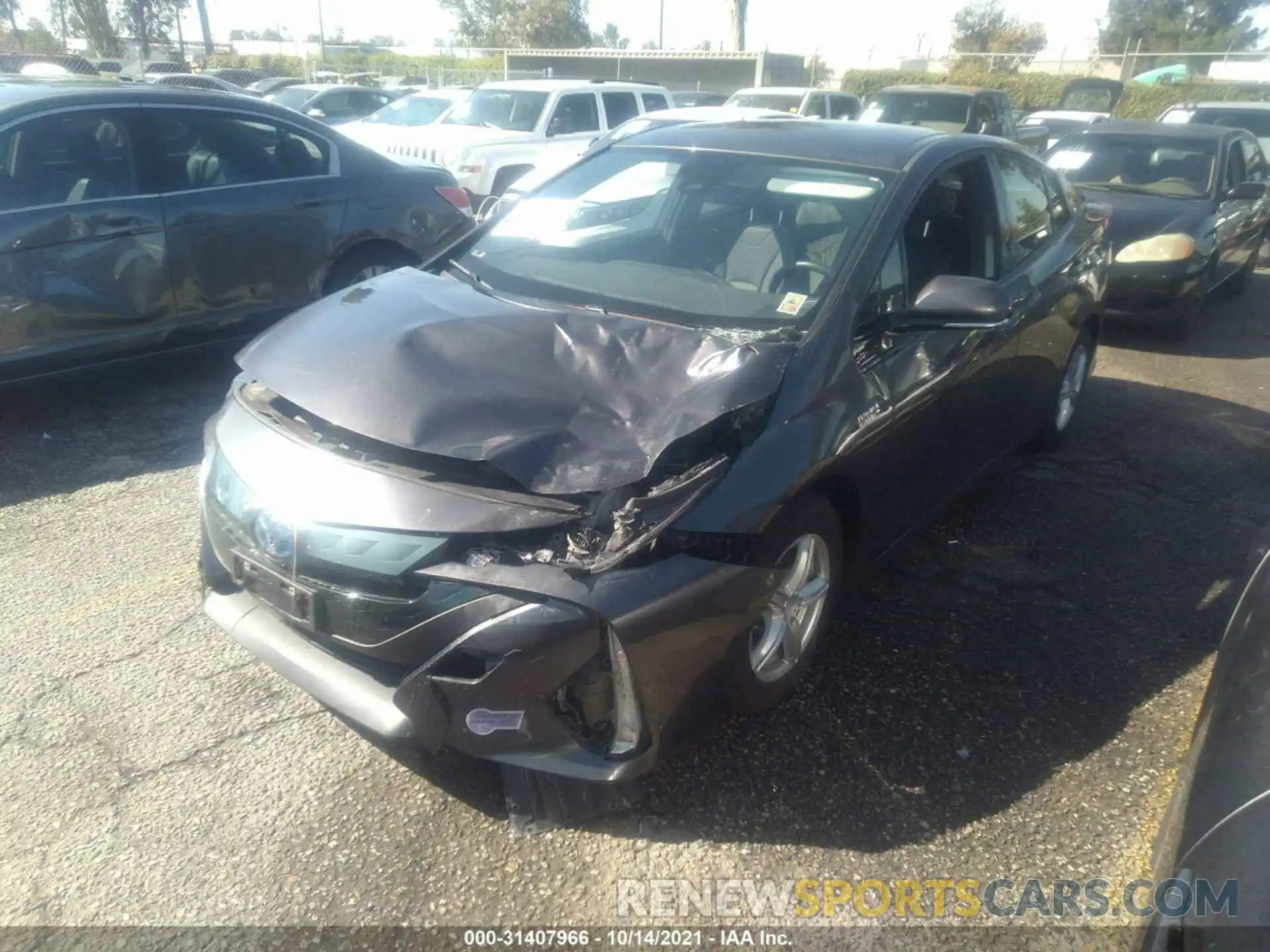 2 Photograph of a damaged car JTDKARFP0K3106240 TOYOTA PRIUS PRIME 2019