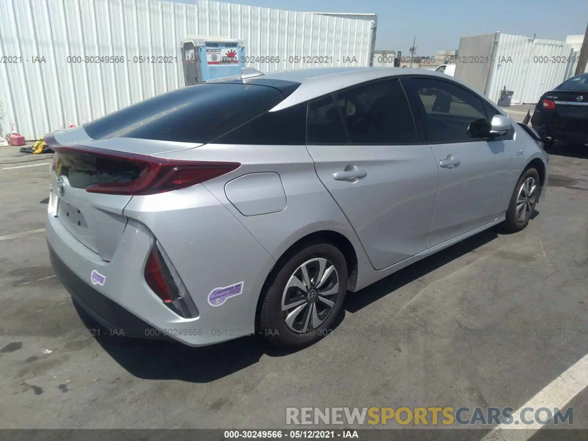 4 Фотография поврежденного автомобиля JTDKARFP0K3106934 TOYOTA PRIUS PRIME 2019