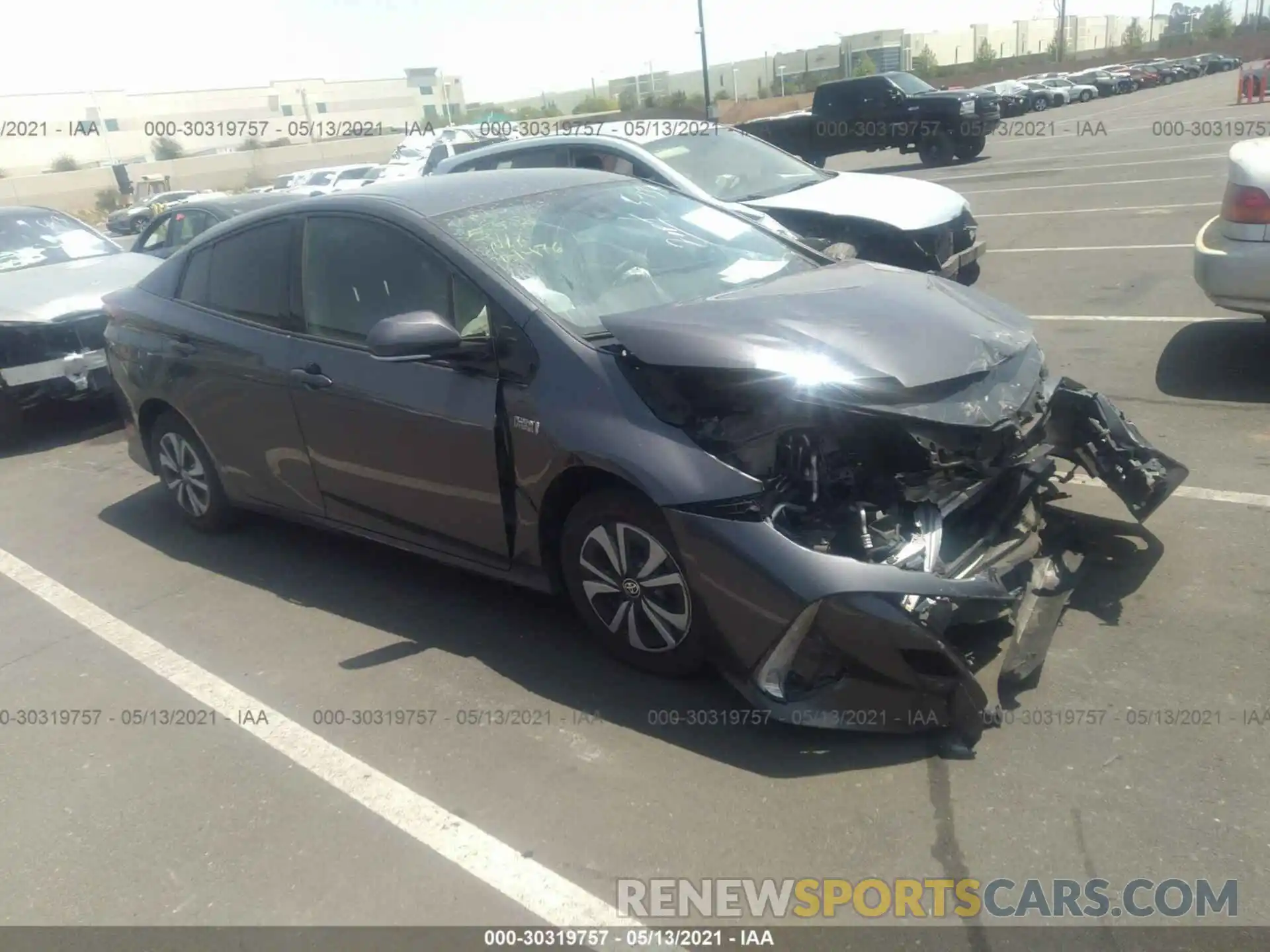 1 Photograph of a damaged car JTDKARFP0K3108862 TOYOTA PRIUS PRIME 2019