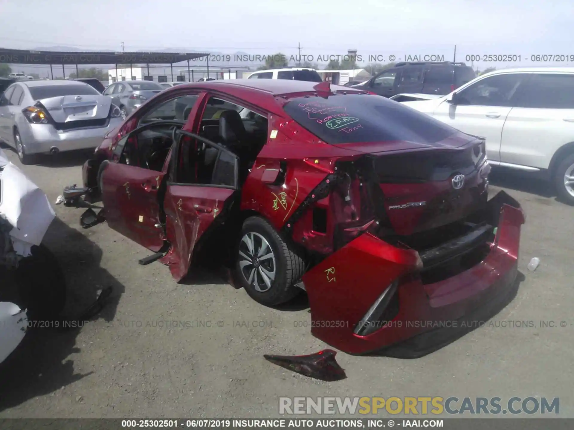 3 Photograph of a damaged car JTDKARFP0K3110160 TOYOTA PRIUS PRIME 2019