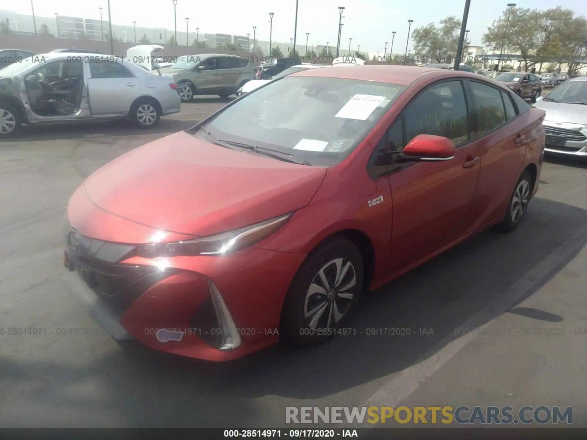 2 Photograph of a damaged car JTDKARFP0K3112166 TOYOTA PRIUS PRIME 2019