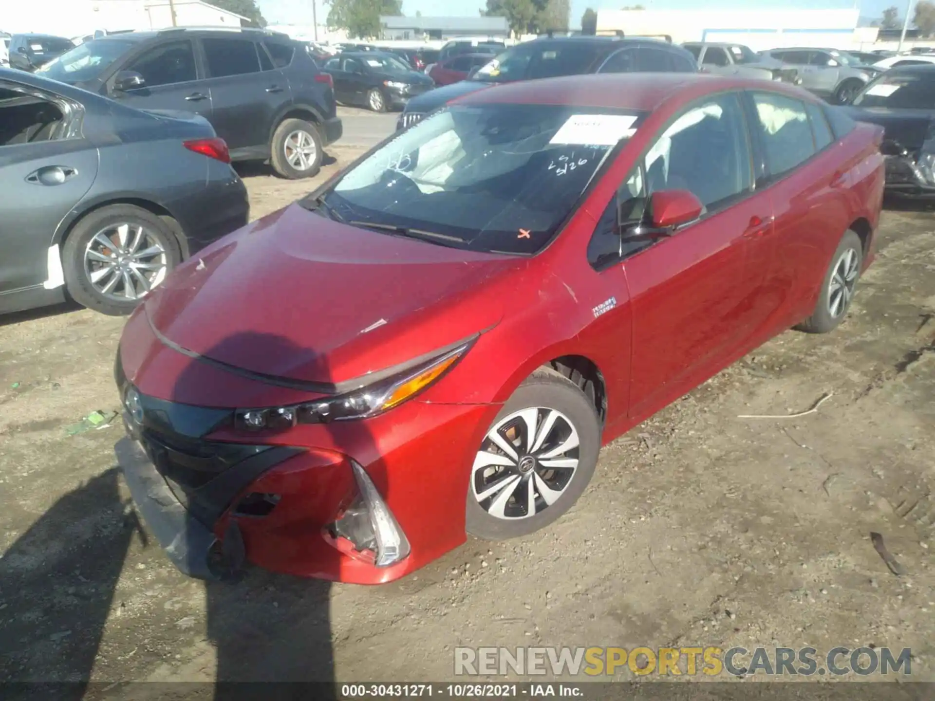 2 Photograph of a damaged car JTDKARFP0K3114810 TOYOTA PRIUS PRIME 2019