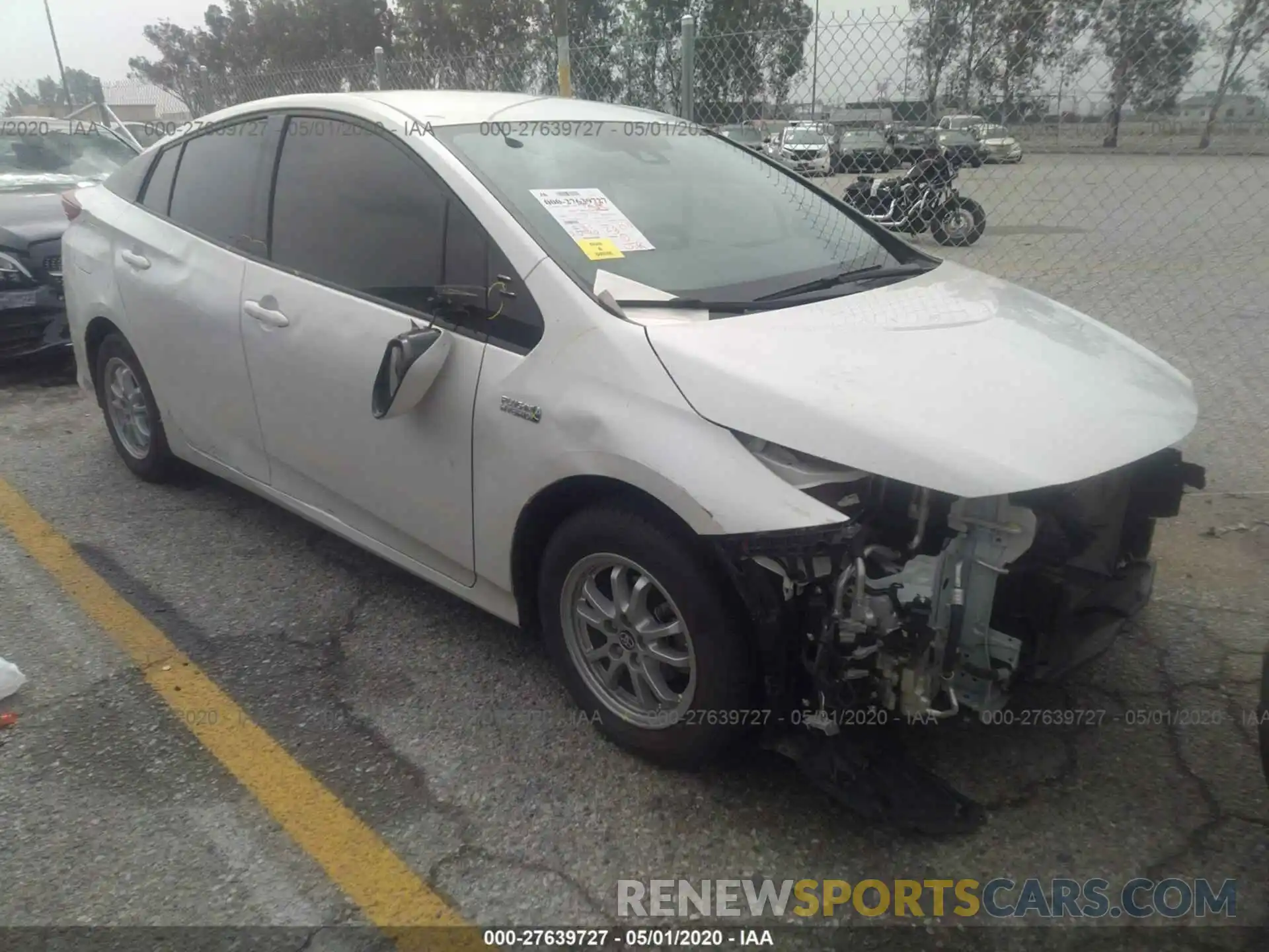 1 Photograph of a damaged car JTDKARFP0K3115357 TOYOTA PRIUS PRIME 2019