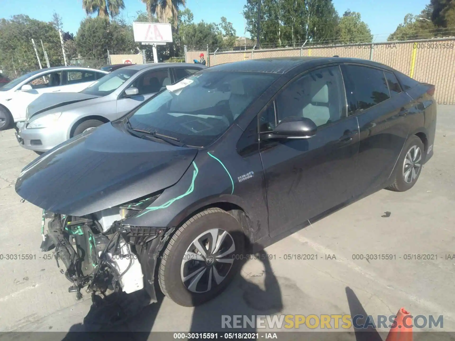 2 Photograph of a damaged car JTDKARFP0K3116735 TOYOTA PRIUS PRIME 2019