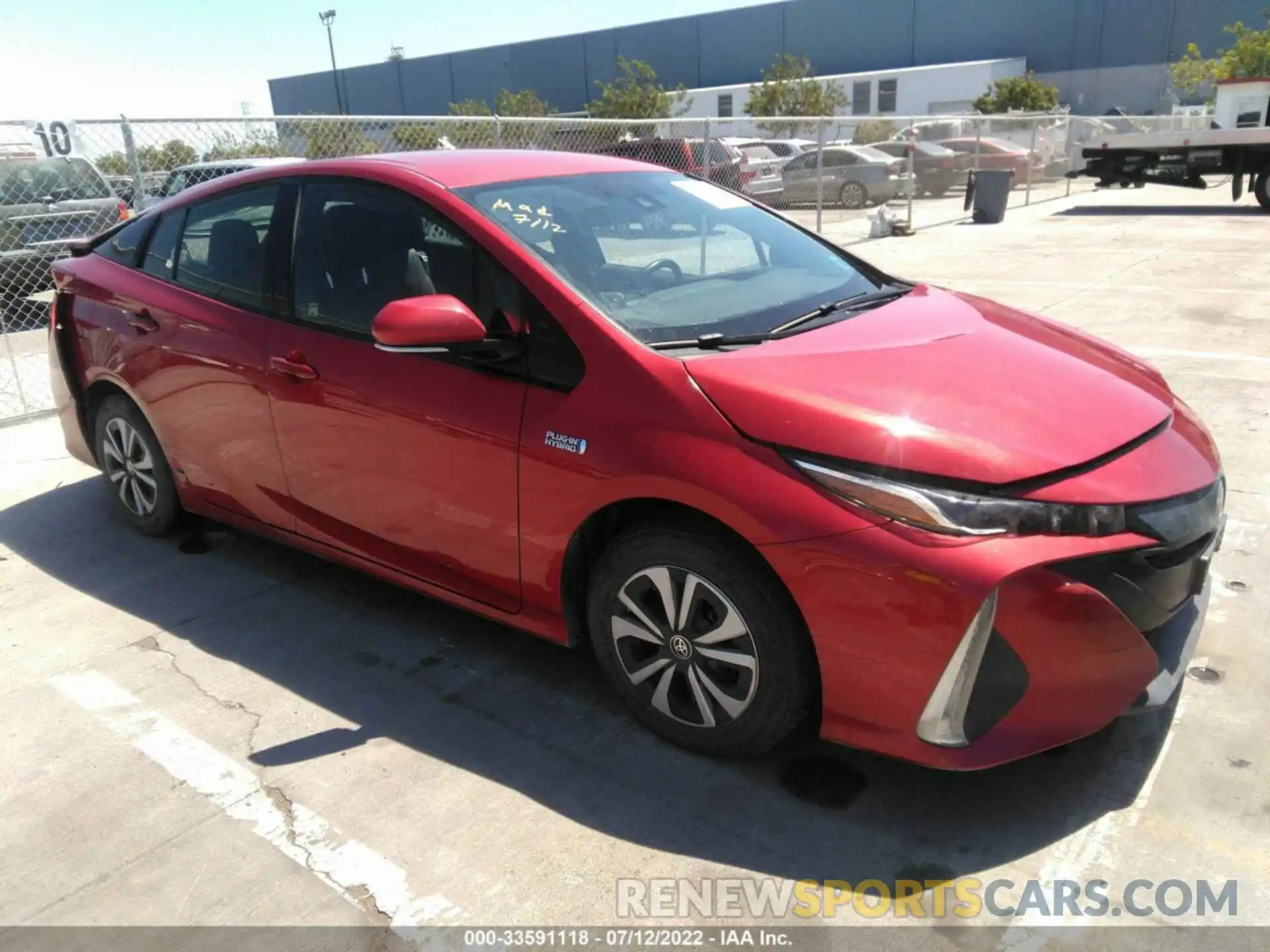 1 Photograph of a damaged car JTDKARFP0K3119666 TOYOTA PRIUS PRIME 2019