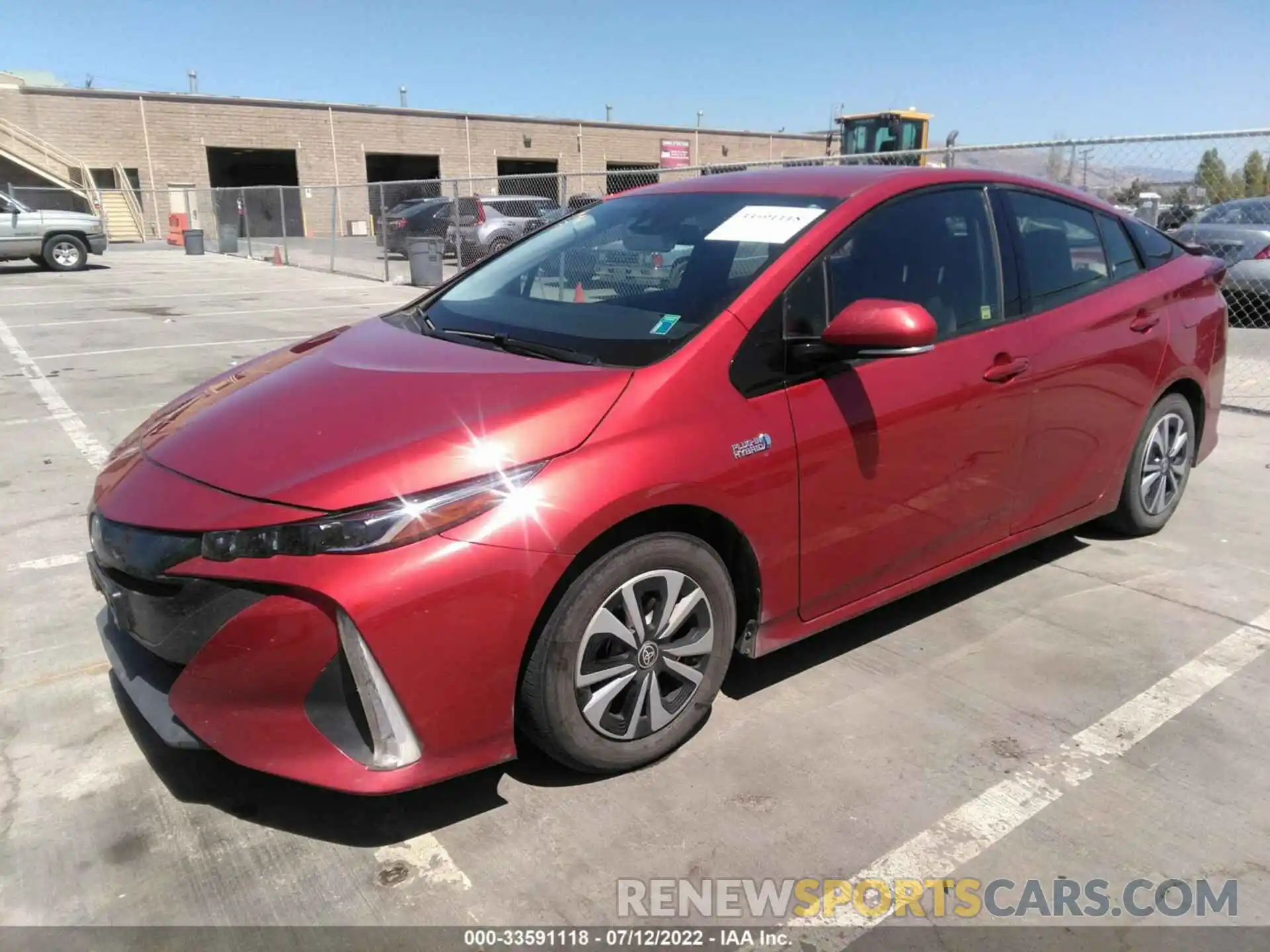 2 Photograph of a damaged car JTDKARFP0K3119666 TOYOTA PRIUS PRIME 2019