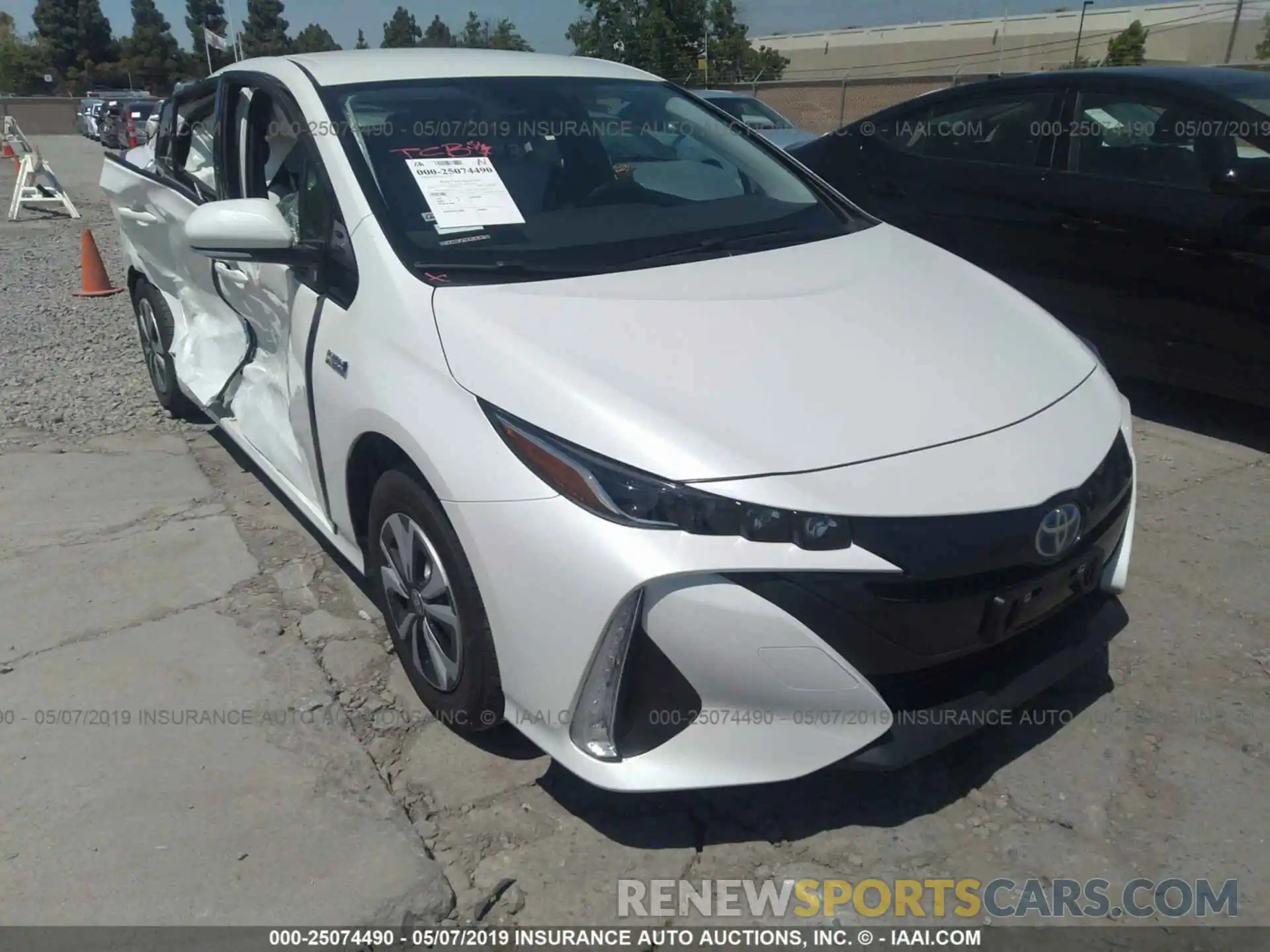 1 Photograph of a damaged car JTDKARFP1K3109373 TOYOTA PRIUS PRIME 2019