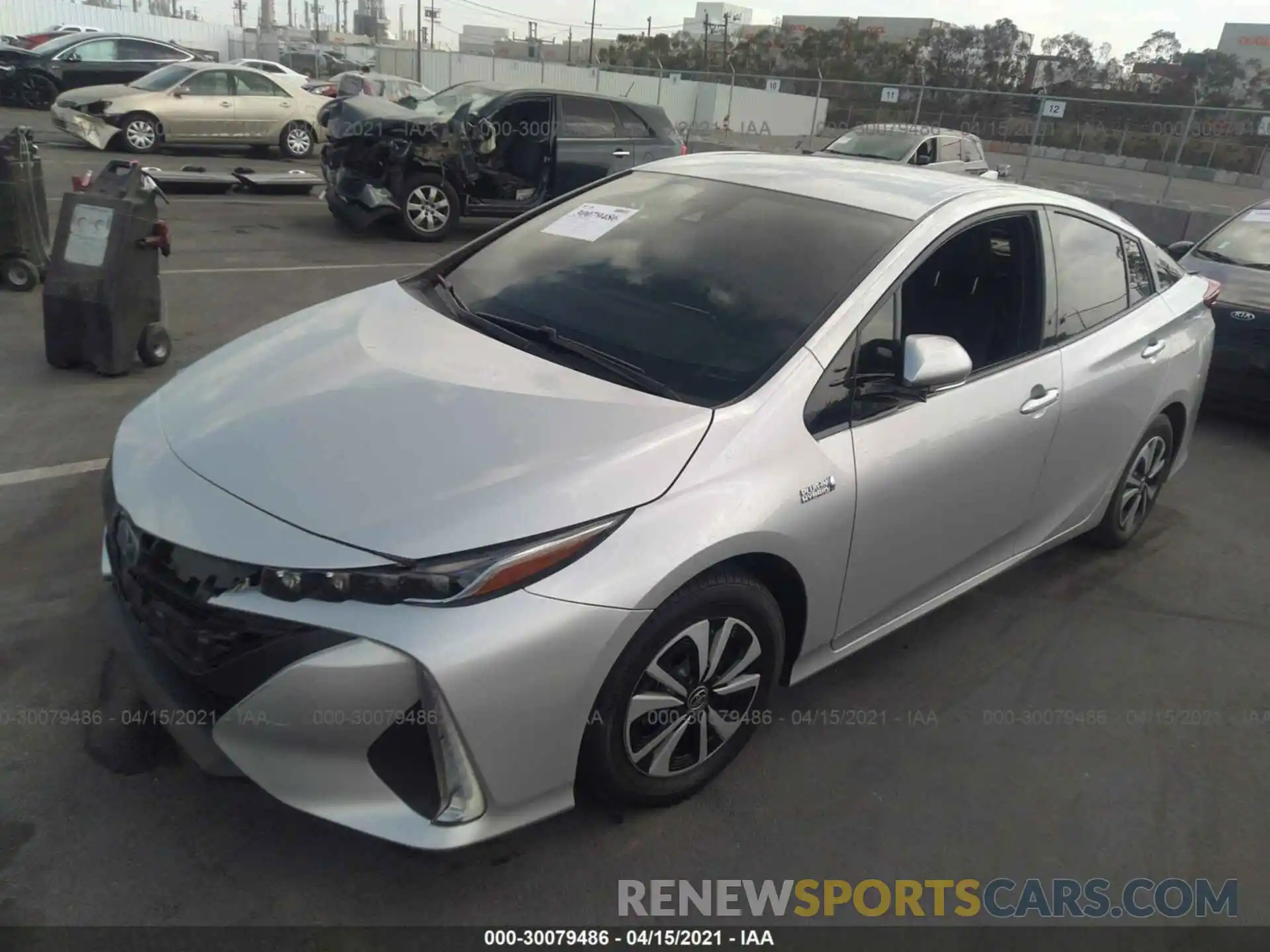 2 Photograph of a damaged car JTDKARFP1K3111379 TOYOTA PRIUS PRIME 2019