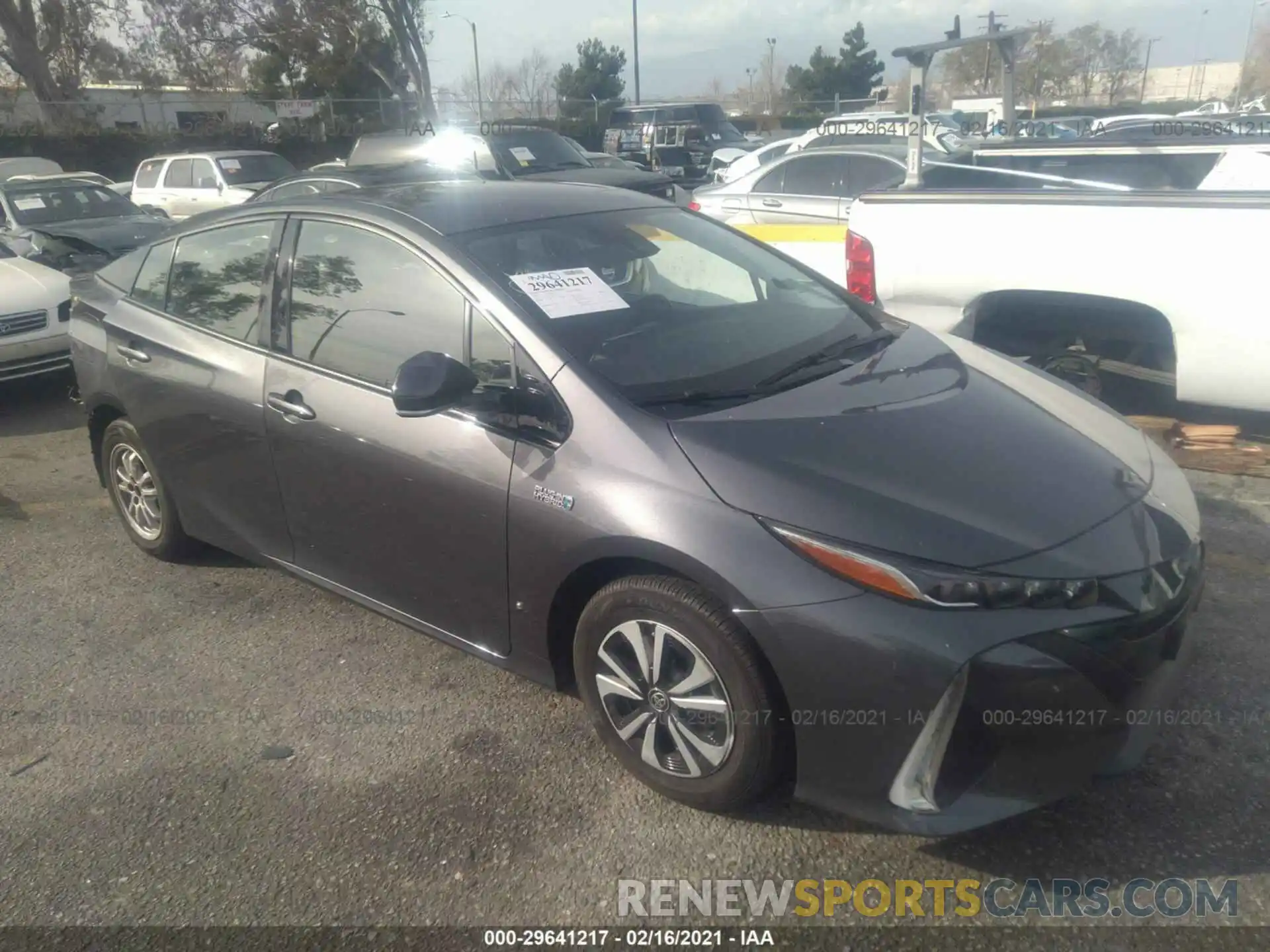 1 Photograph of a damaged car JTDKARFP1K3115447 TOYOTA PRIUS PRIME 2019