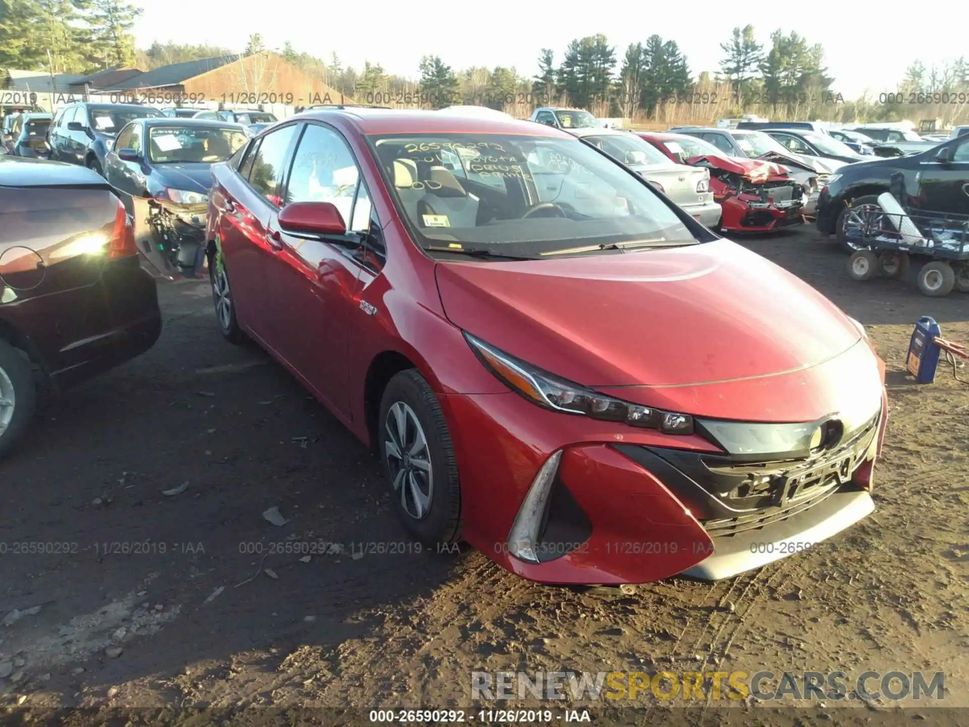 1 Photograph of a damaged car JTDKARFP1K3116873 TOYOTA PRIUS PRIME 2019