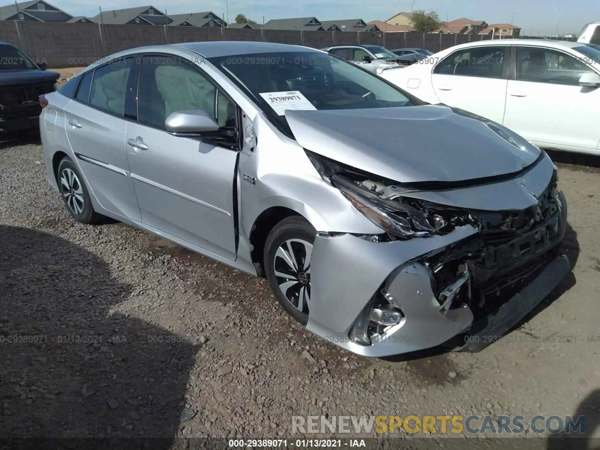 1 Photograph of a damaged car JTDKARFP2K3105249 TOYOTA PRIUS PRIME 2019