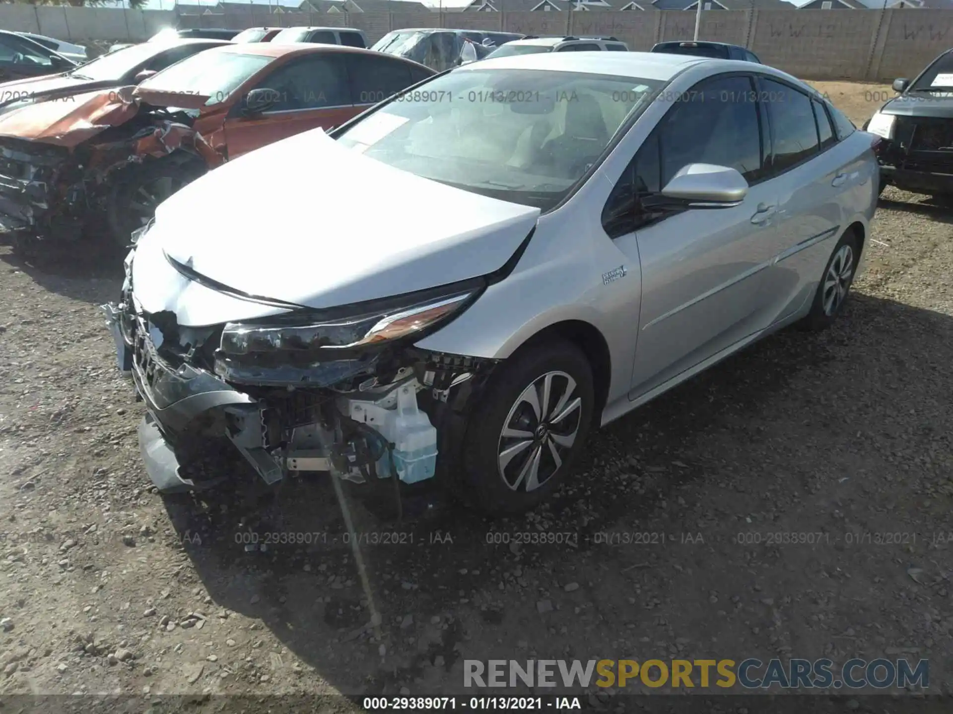 2 Photograph of a damaged car JTDKARFP2K3105249 TOYOTA PRIUS PRIME 2019