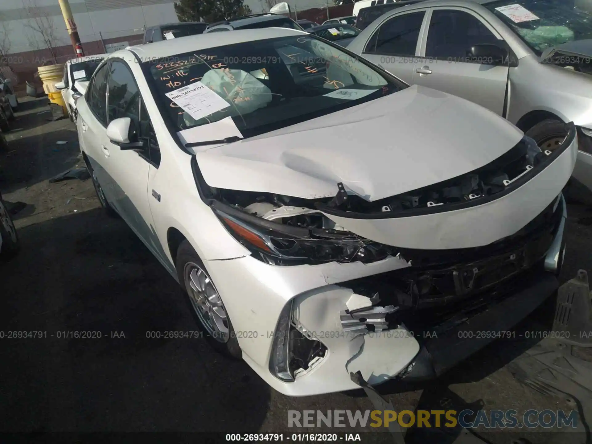 1 Photograph of a damaged car JTDKARFP2K3113576 TOYOTA PRIUS PRIME 2019