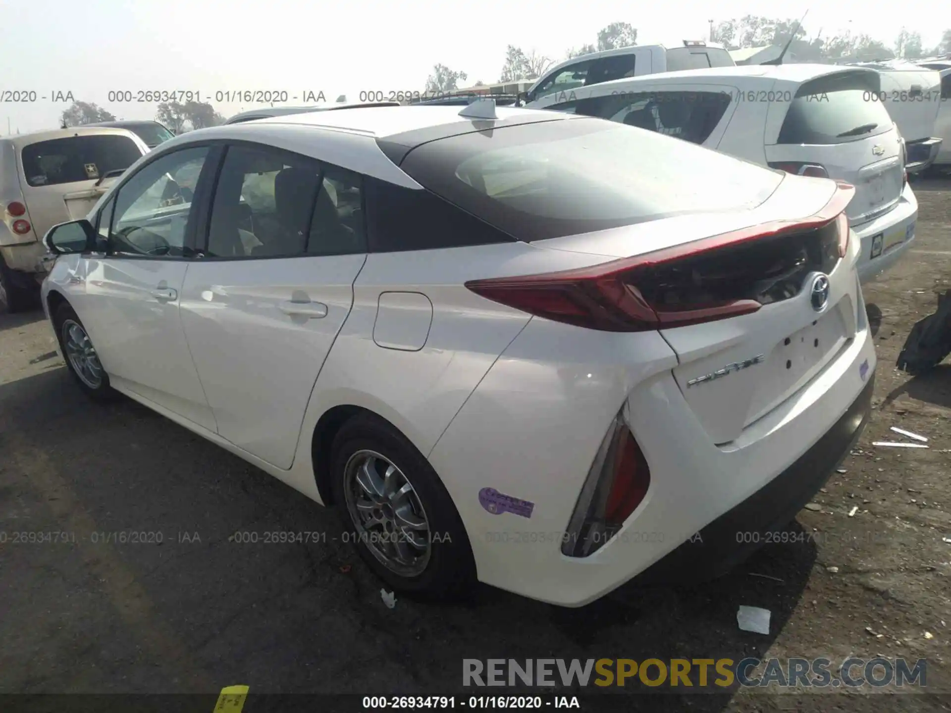 3 Photograph of a damaged car JTDKARFP2K3113576 TOYOTA PRIUS PRIME 2019