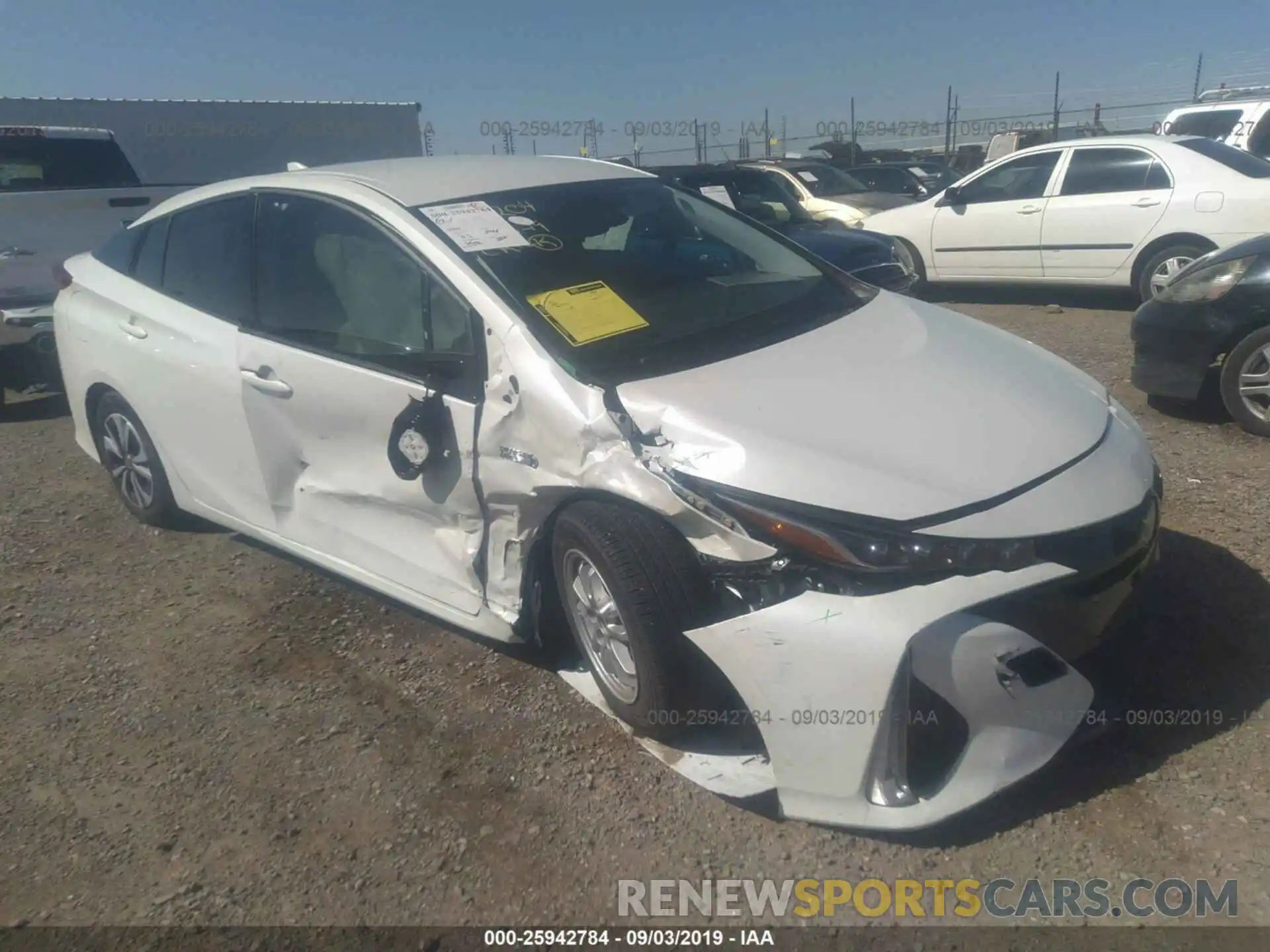 1 Photograph of a damaged car JTDKARFP3K3105065 TOYOTA PRIUS PRIME 2019