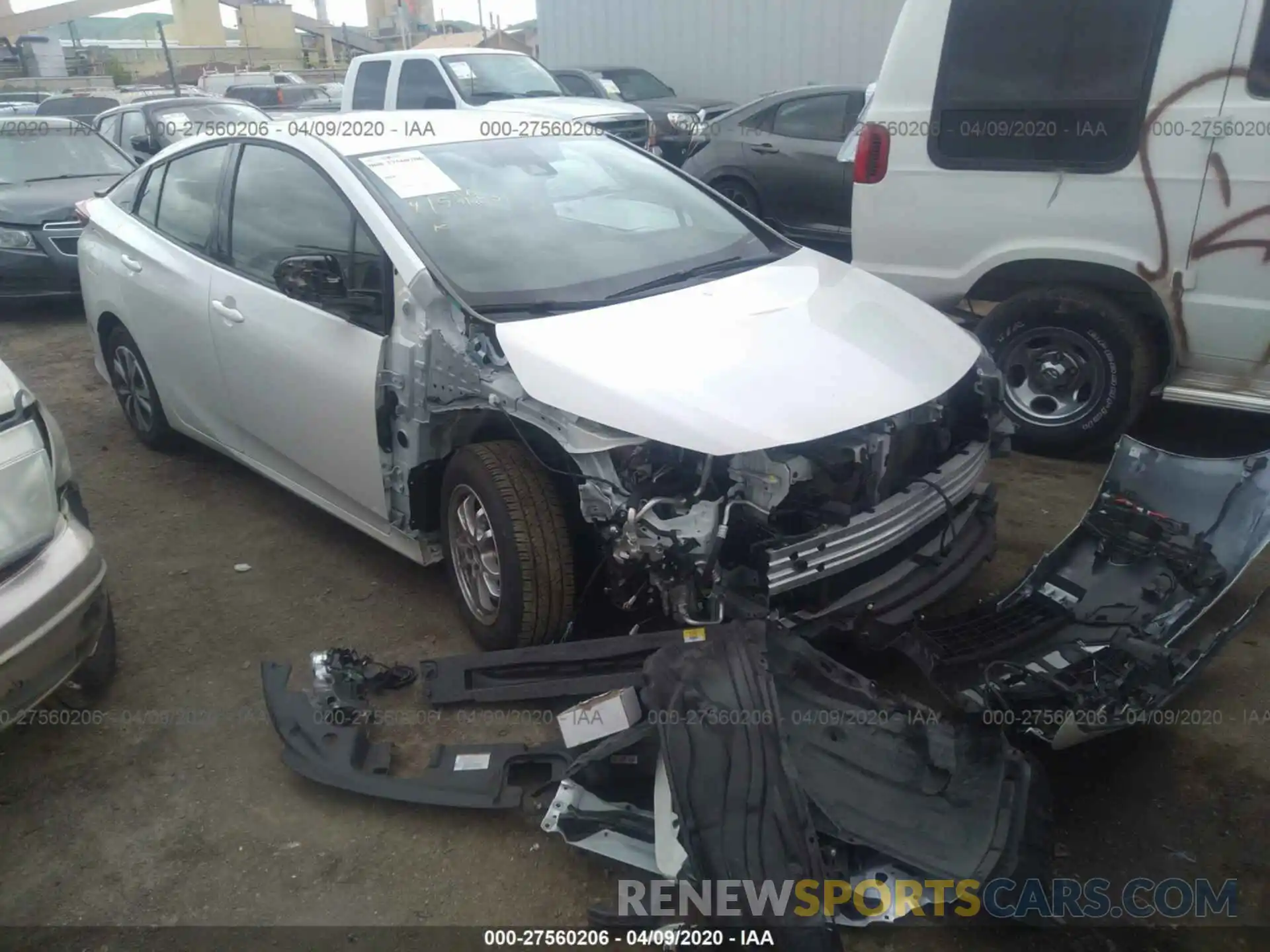 1 Photograph of a damaged car JTDKARFP3K3109181 TOYOTA PRIUS PRIME 2019