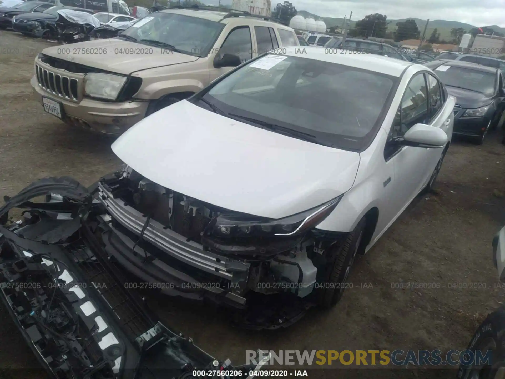 2 Photograph of a damaged car JTDKARFP3K3109181 TOYOTA PRIUS PRIME 2019