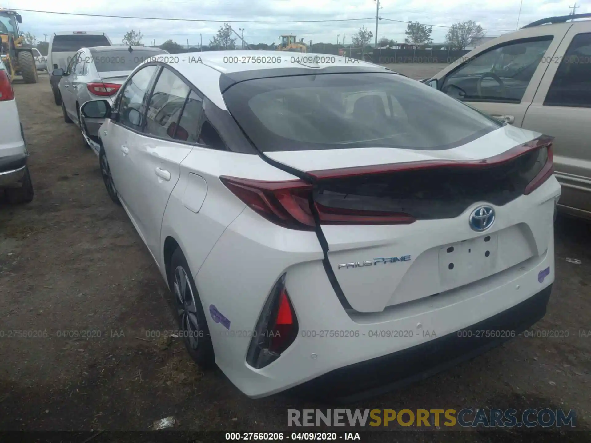 3 Photograph of a damaged car JTDKARFP3K3109181 TOYOTA PRIUS PRIME 2019