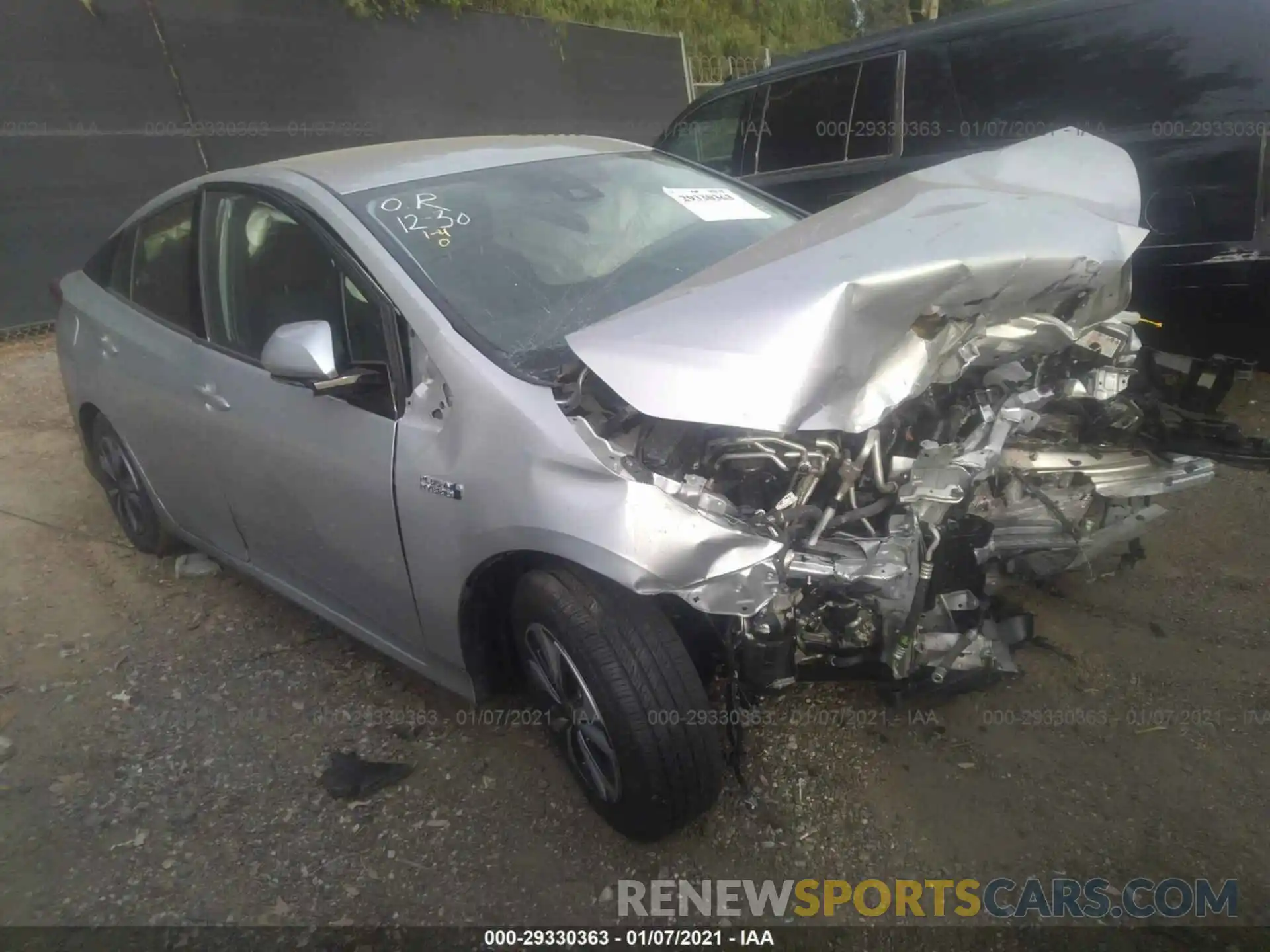 1 Photograph of a damaged car JTDKARFP3K3113554 TOYOTA PRIUS PRIME 2019