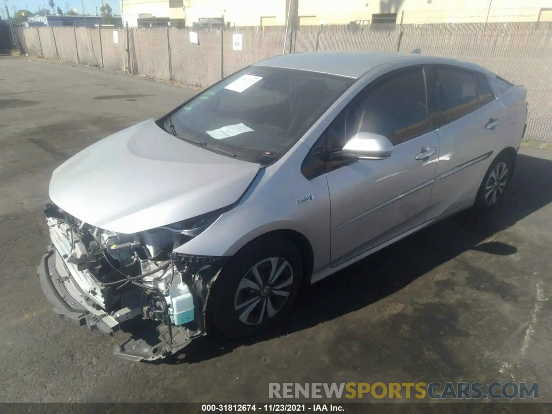 2 Photograph of a damaged car JTDKARFP3K3117118 TOYOTA PRIUS PRIME 2019