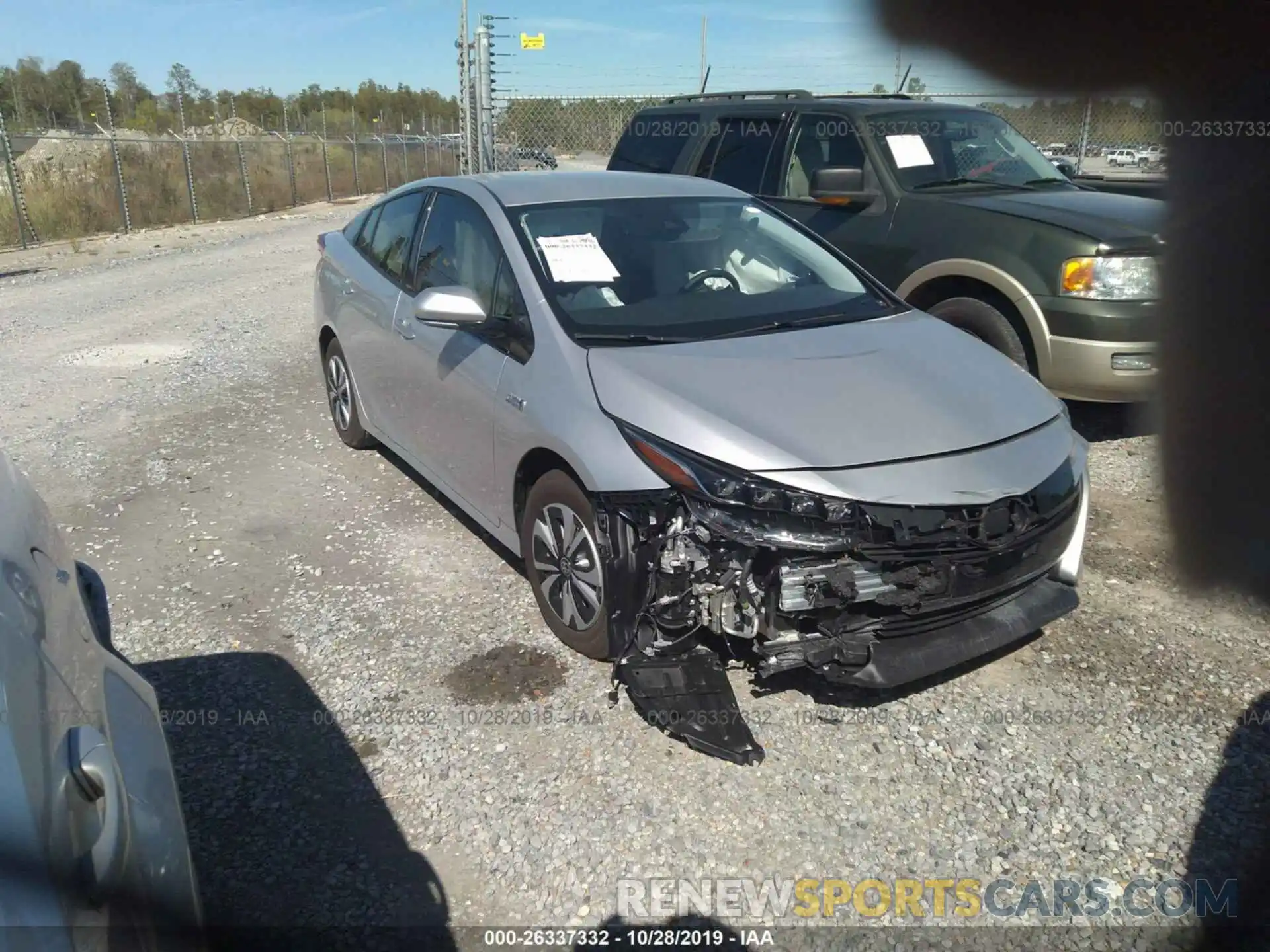 1 Photograph of a damaged car JTDKARFP3K3119290 TOYOTA PRIUS PRIME 2019