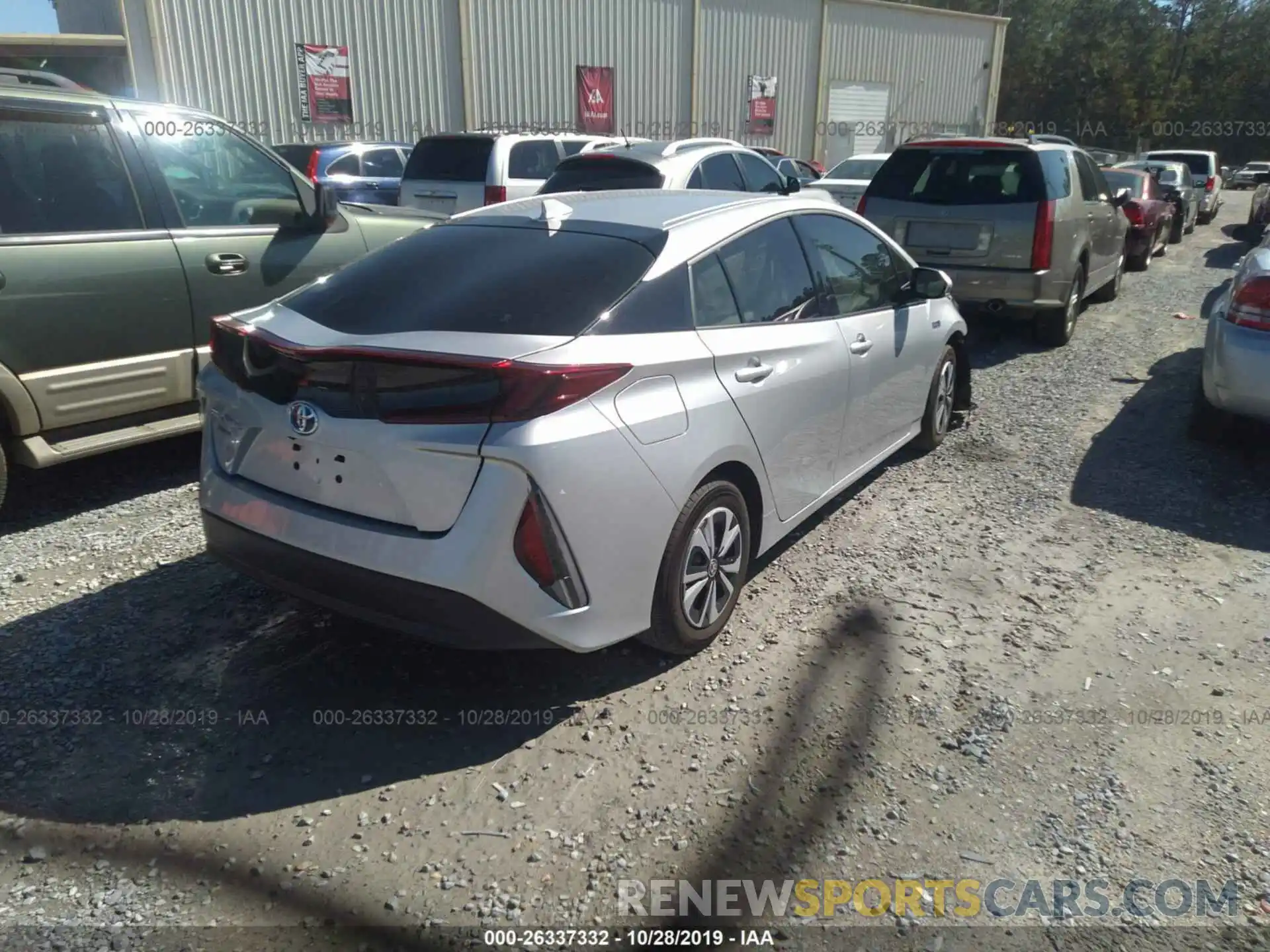 4 Фотография поврежденного автомобиля JTDKARFP3K3119290 TOYOTA PRIUS PRIME 2019