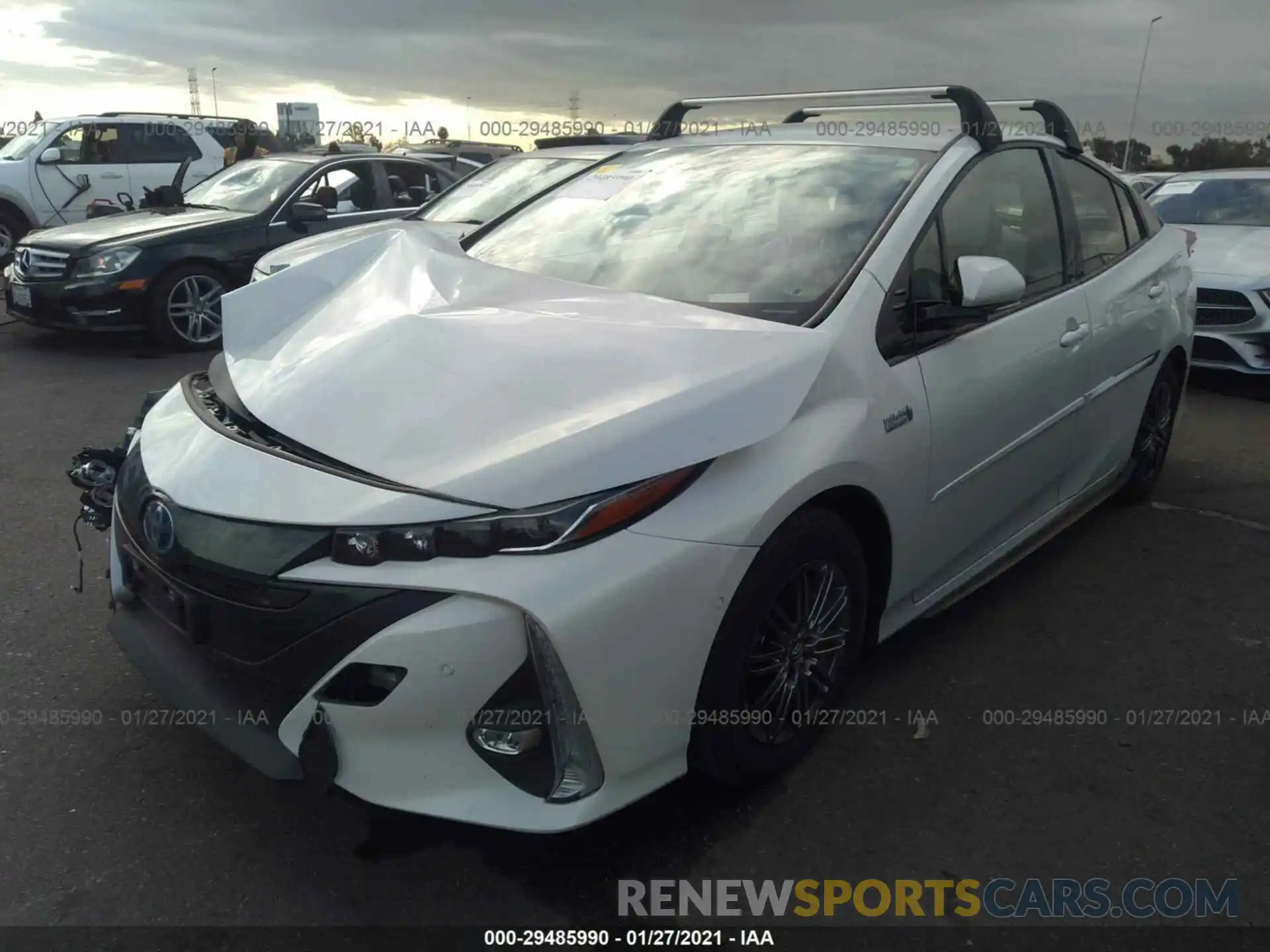 2 Photograph of a damaged car JTDKARFP4K3104846 TOYOTA PRIUS PRIME 2019