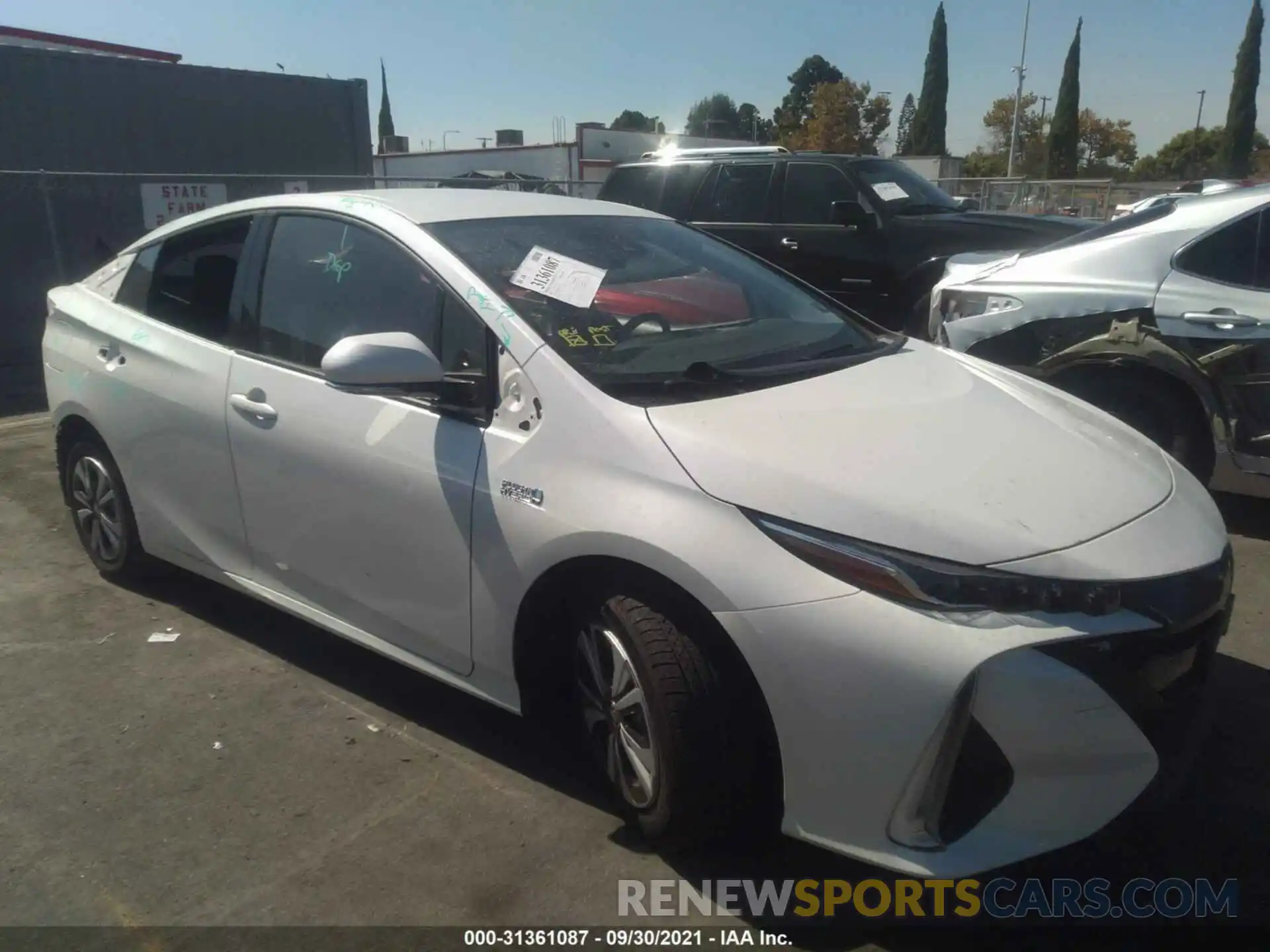 1 Photograph of a damaged car JTDKARFP4K3106144 TOYOTA PRIUS PRIME 2019