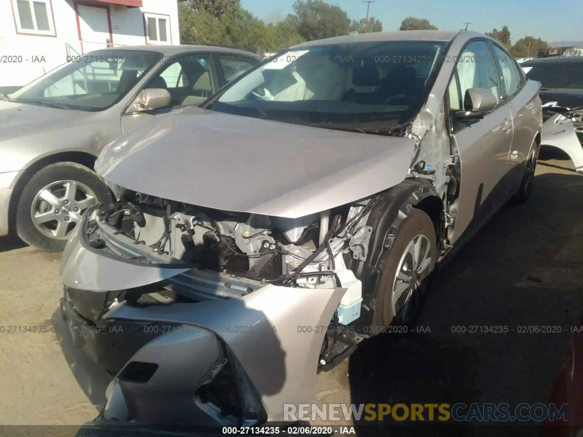 2 Photograph of a damaged car JTDKARFP4K3113577 TOYOTA PRIUS PRIME 2019