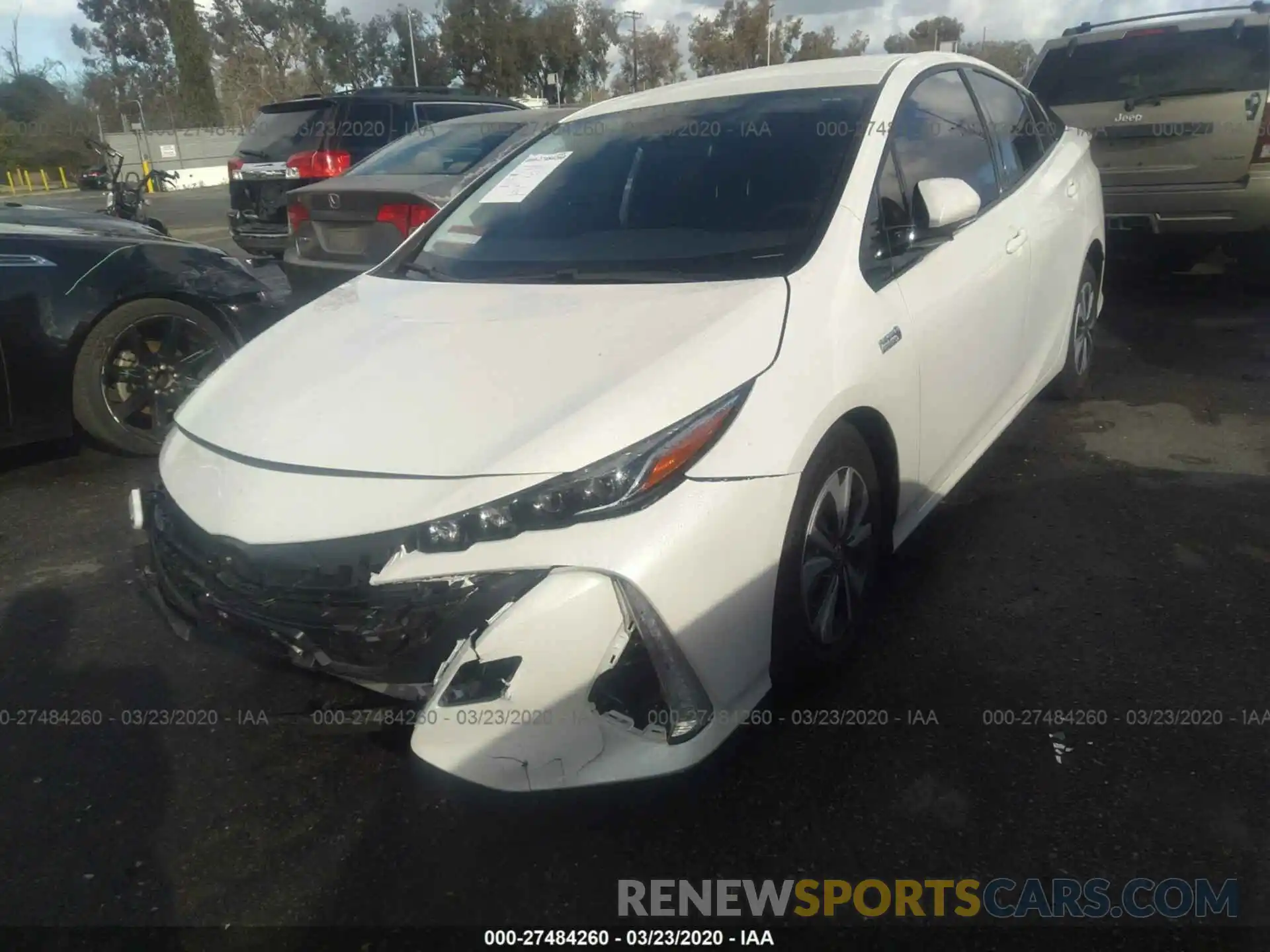 2 Photograph of a damaged car JTDKARFP4K3114924 TOYOTA PRIUS PRIME 2019