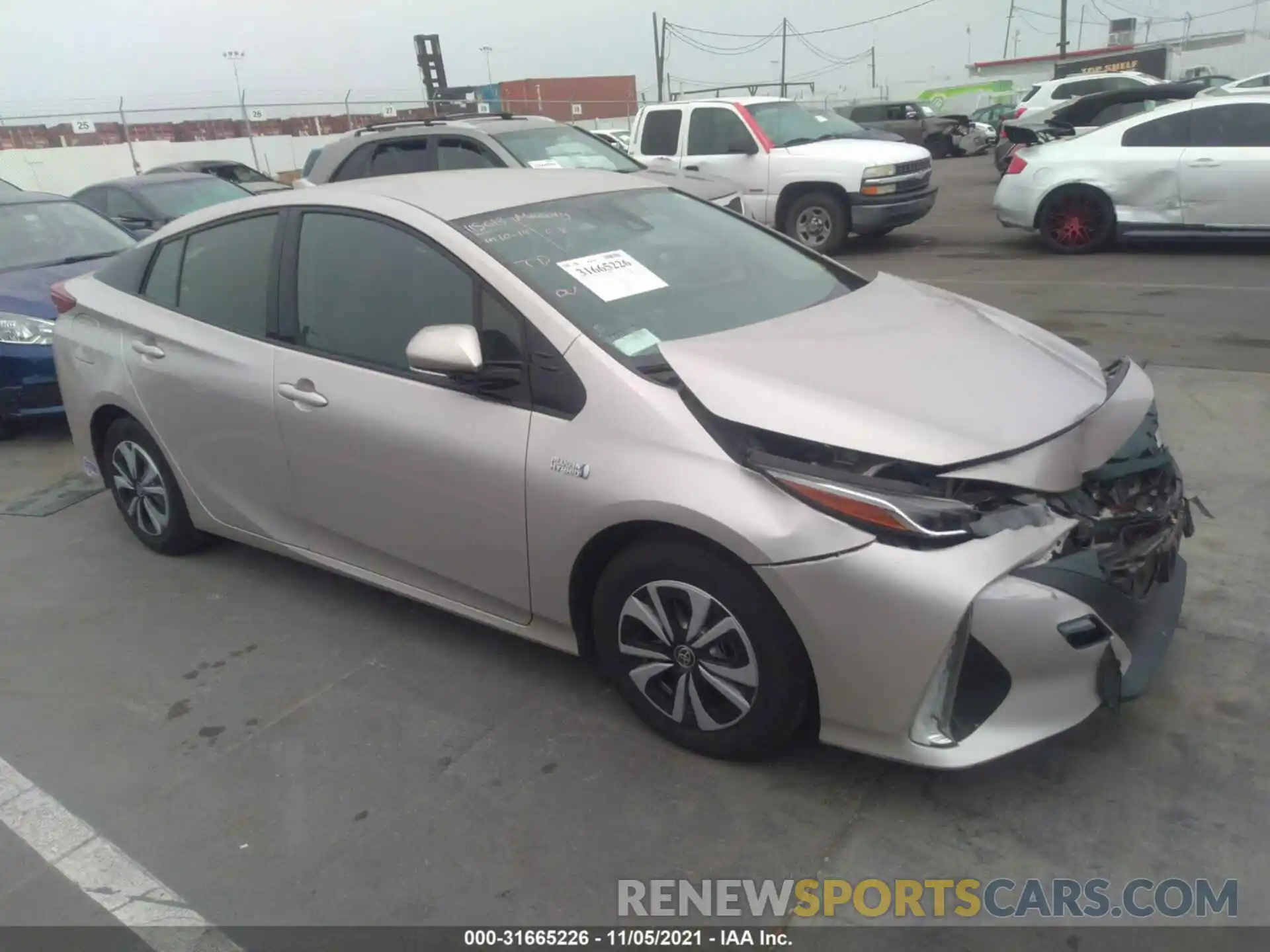 1 Photograph of a damaged car JTDKARFP4K3115135 TOYOTA PRIUS PRIME 2019