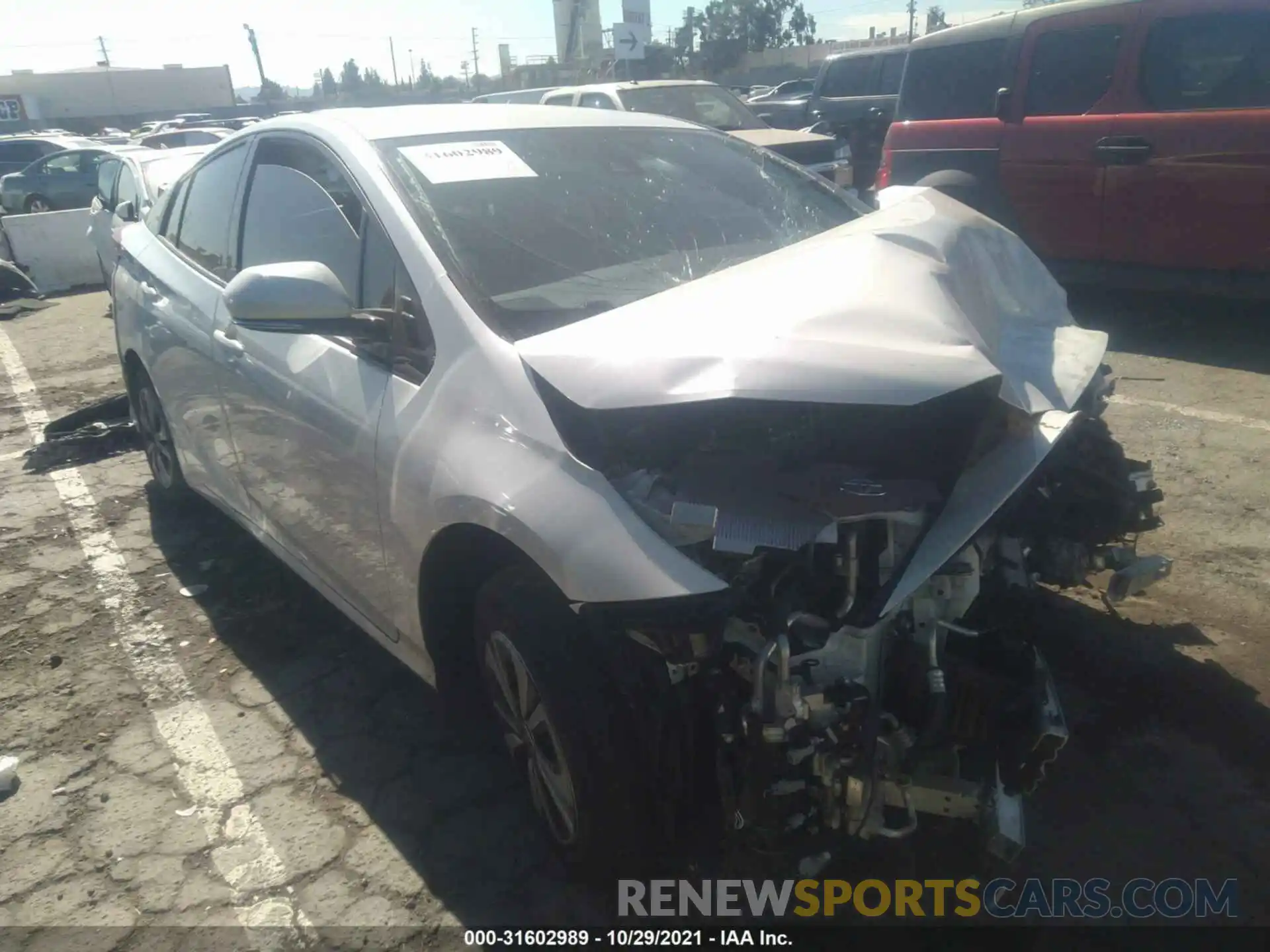 1 Photograph of a damaged car JTDKARFP4K3116396 TOYOTA PRIUS PRIME 2019