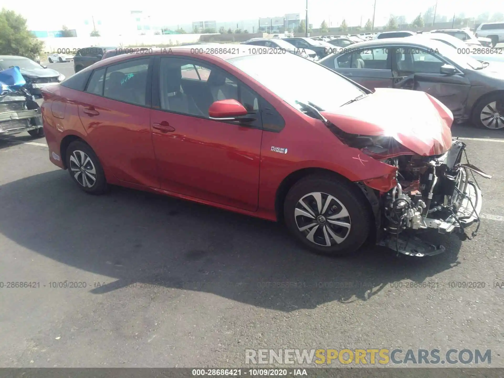 1 Photograph of a damaged car JTDKARFP4K3117810 TOYOTA PRIUS PRIME 2019