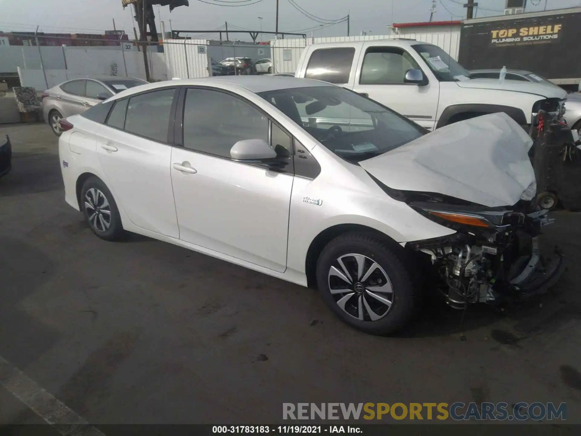 1 Photograph of a damaged car JTDKARFP4K3118200 TOYOTA PRIUS PRIME 2019