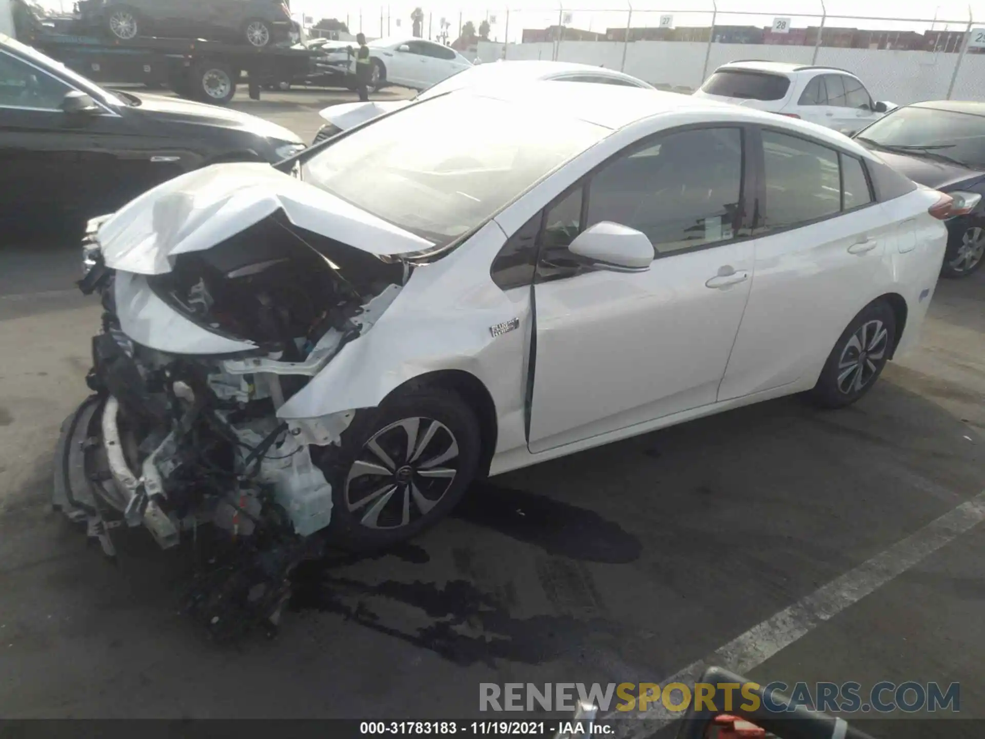 2 Photograph of a damaged car JTDKARFP4K3118200 TOYOTA PRIUS PRIME 2019