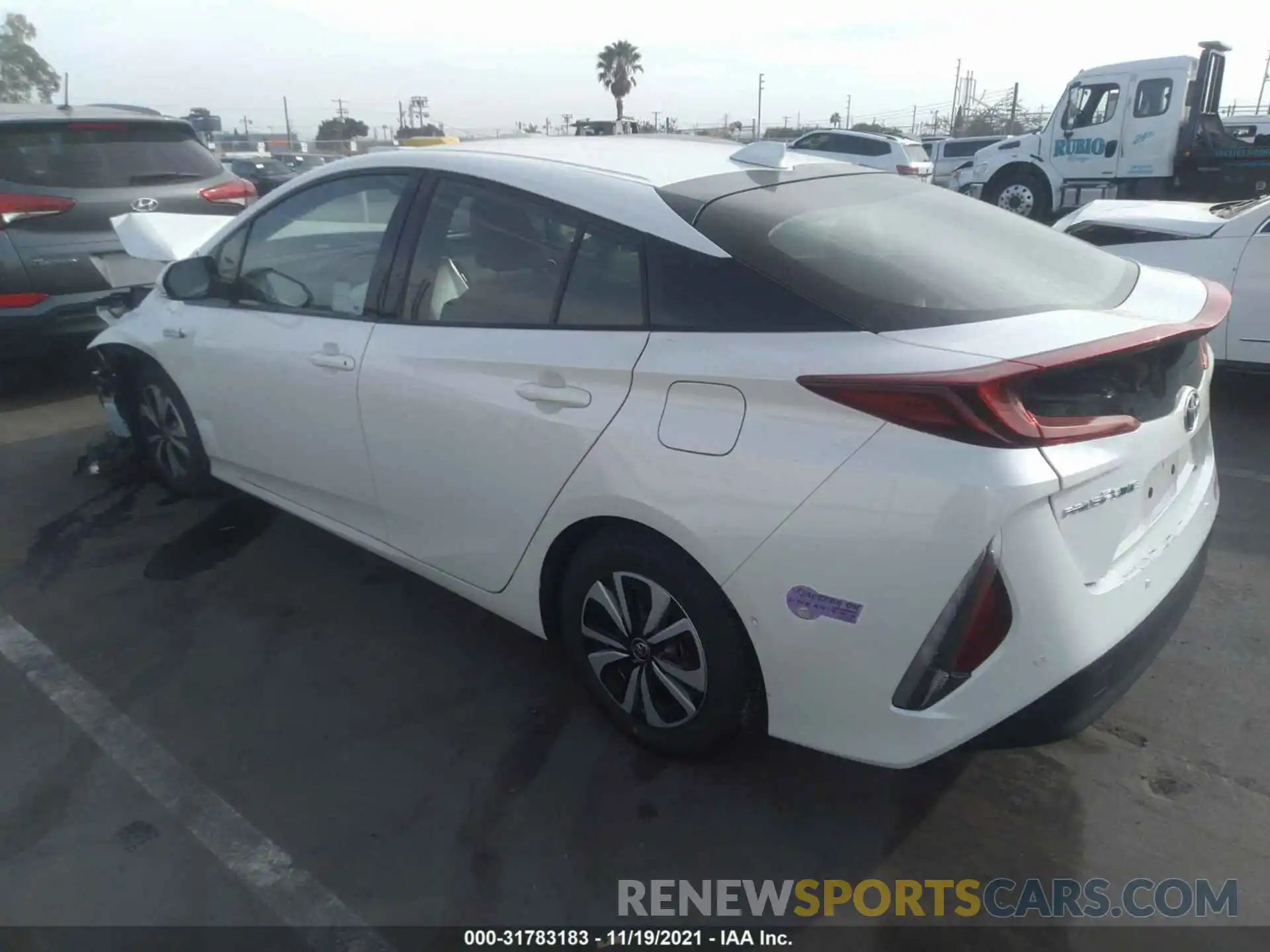 3 Photograph of a damaged car JTDKARFP4K3118200 TOYOTA PRIUS PRIME 2019