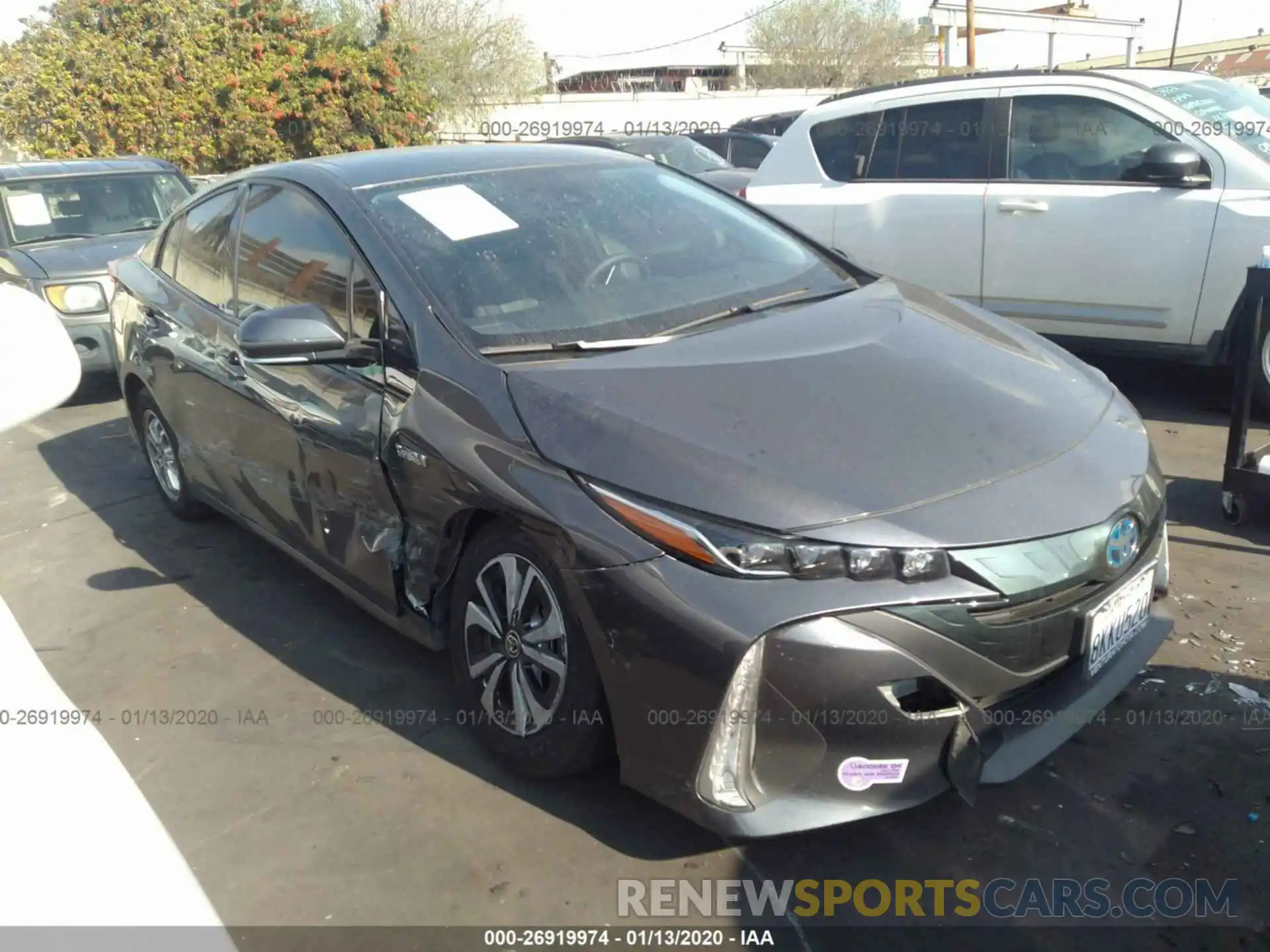 1 Photograph of a damaged car JTDKARFP5K3110655 TOYOTA PRIUS PRIME 2019