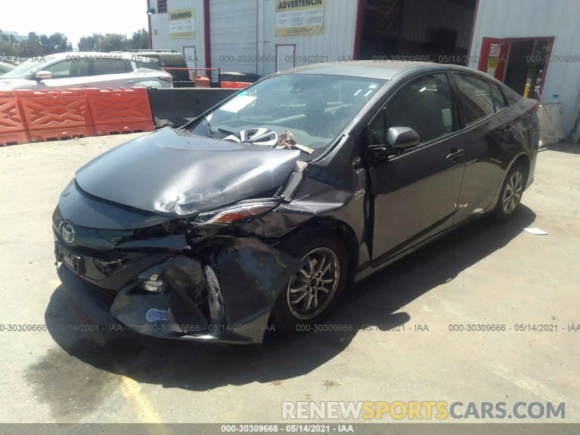 2 Photograph of a damaged car JTDKARFP5K3111420 TOYOTA PRIUS PRIME 2019