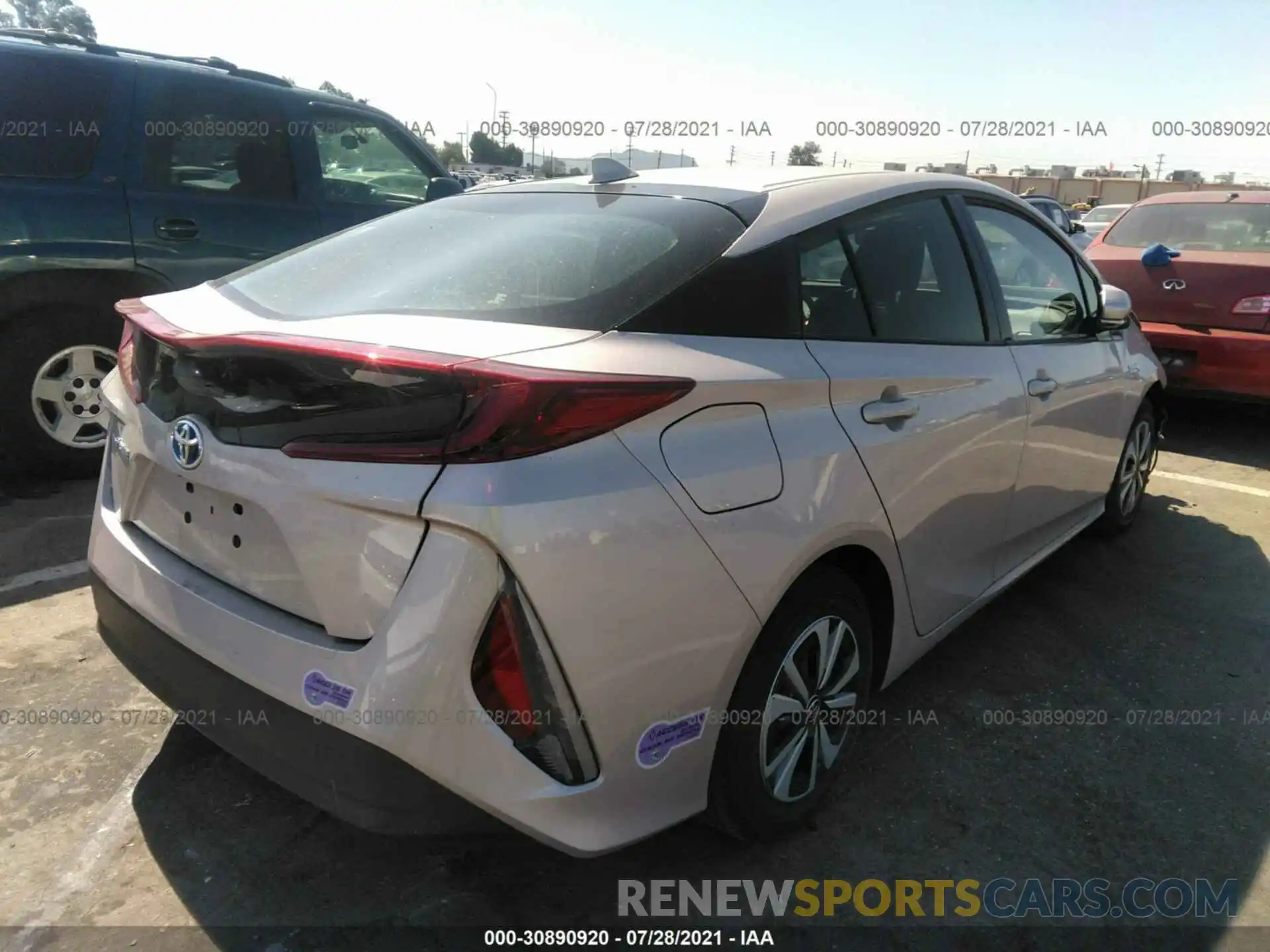 4 Photograph of a damaged car JTDKARFP5K3119422 TOYOTA PRIUS PRIME 2019